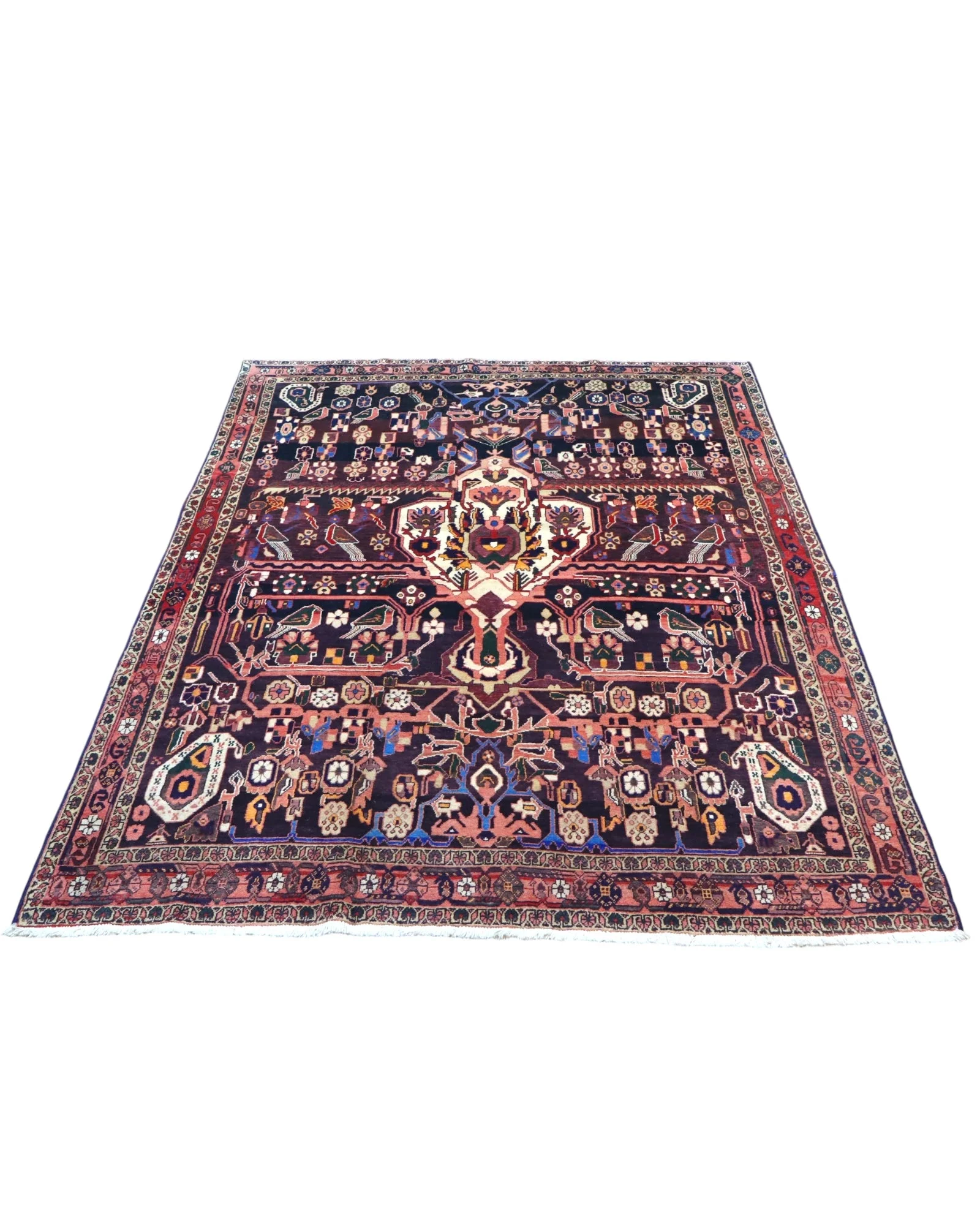 Afshar Persian Rug — hand-knotted, 225 × 167 cm, Wool