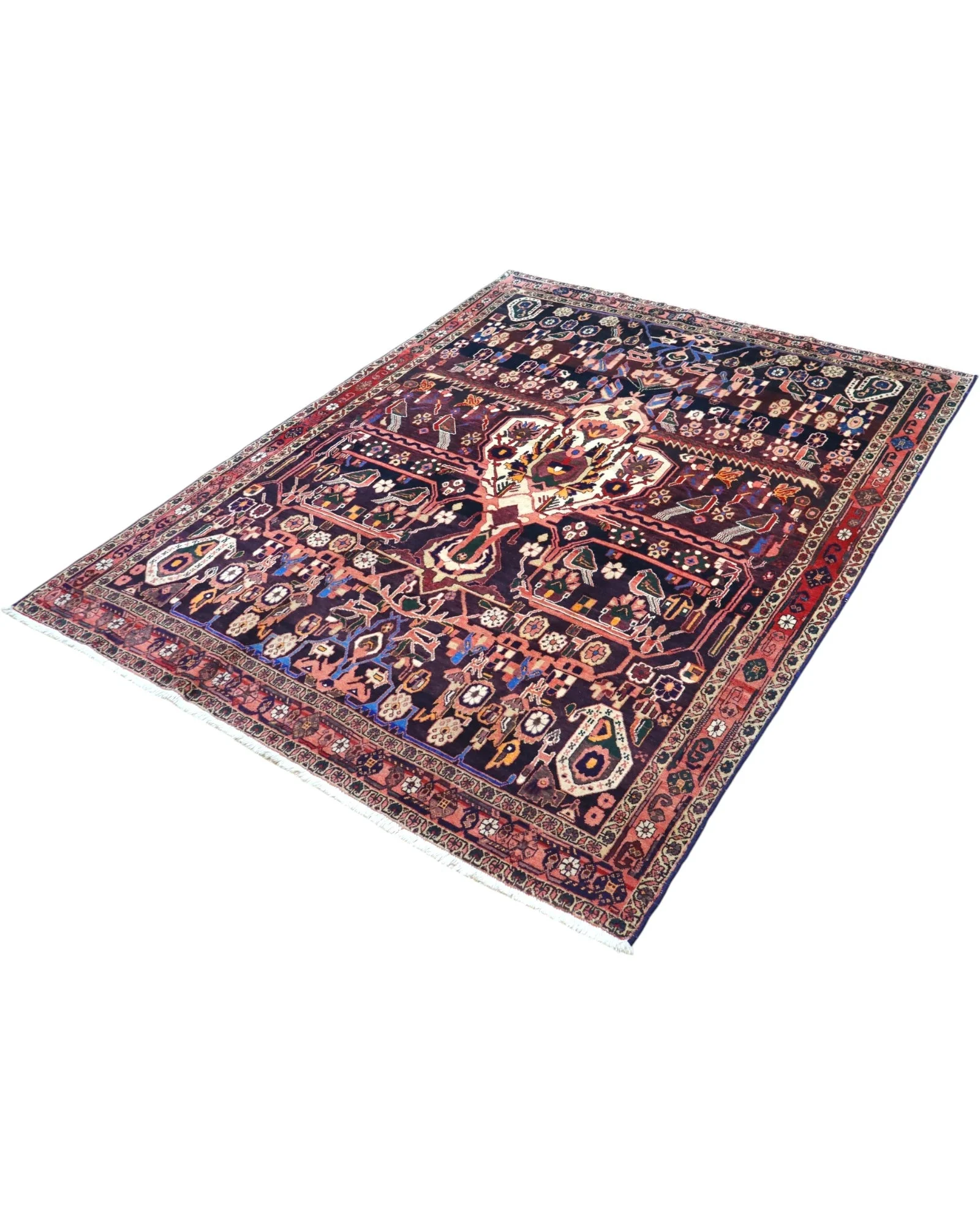 Afshar Persian Rug — hand-knotted, 225 × 167 cm, Wool