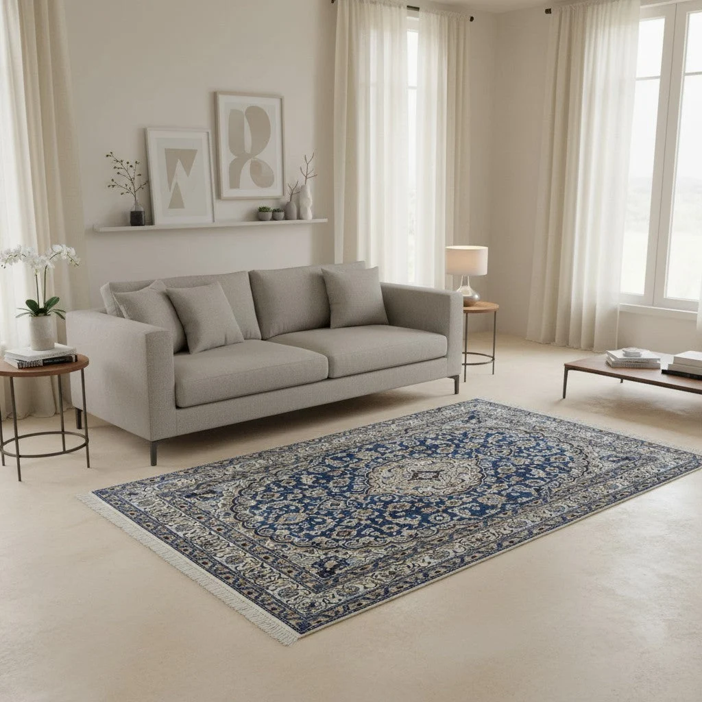 Nain Persian Rug — hand-knotted, 242 × 156 cm, Wool