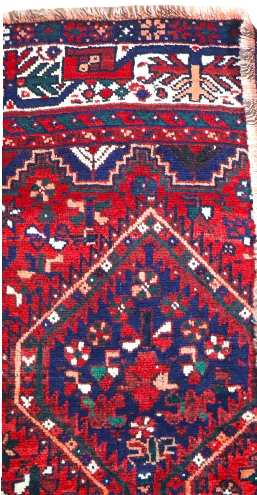 Shiraz Persian Rug — hand-knotted, 217 × 168 cm, Wool