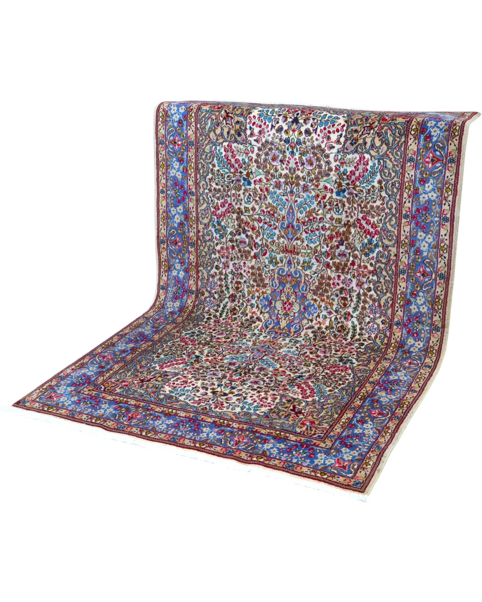 Kerman Persian Rug — hand-knotted, Wool