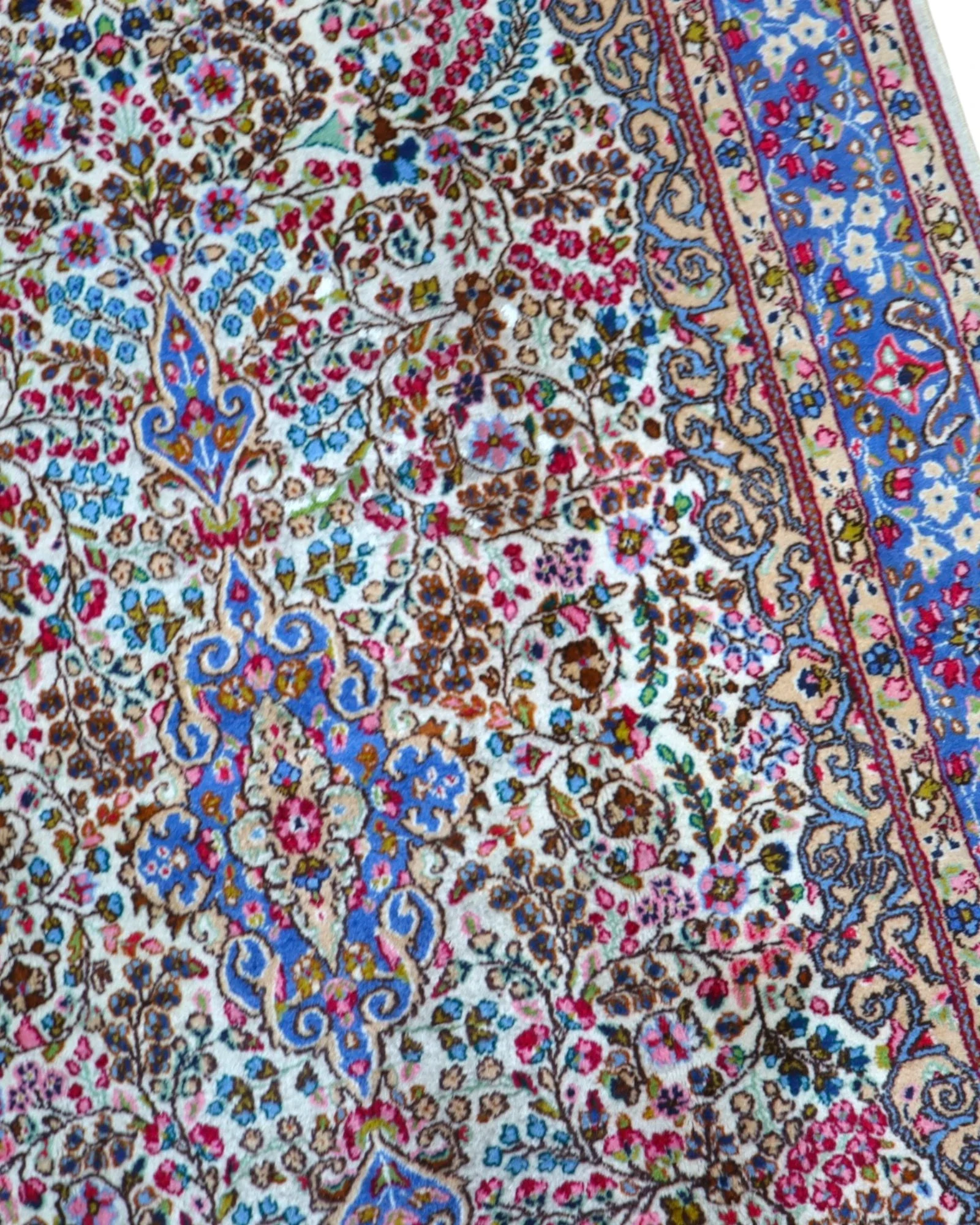Kerman Persian Rug — hand-knotted, Wool