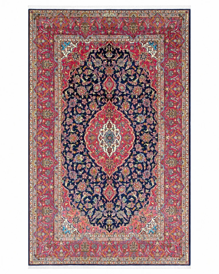 Kashan Persian Rug 225 × 142 cm, Wool & Silk, hand-knotted