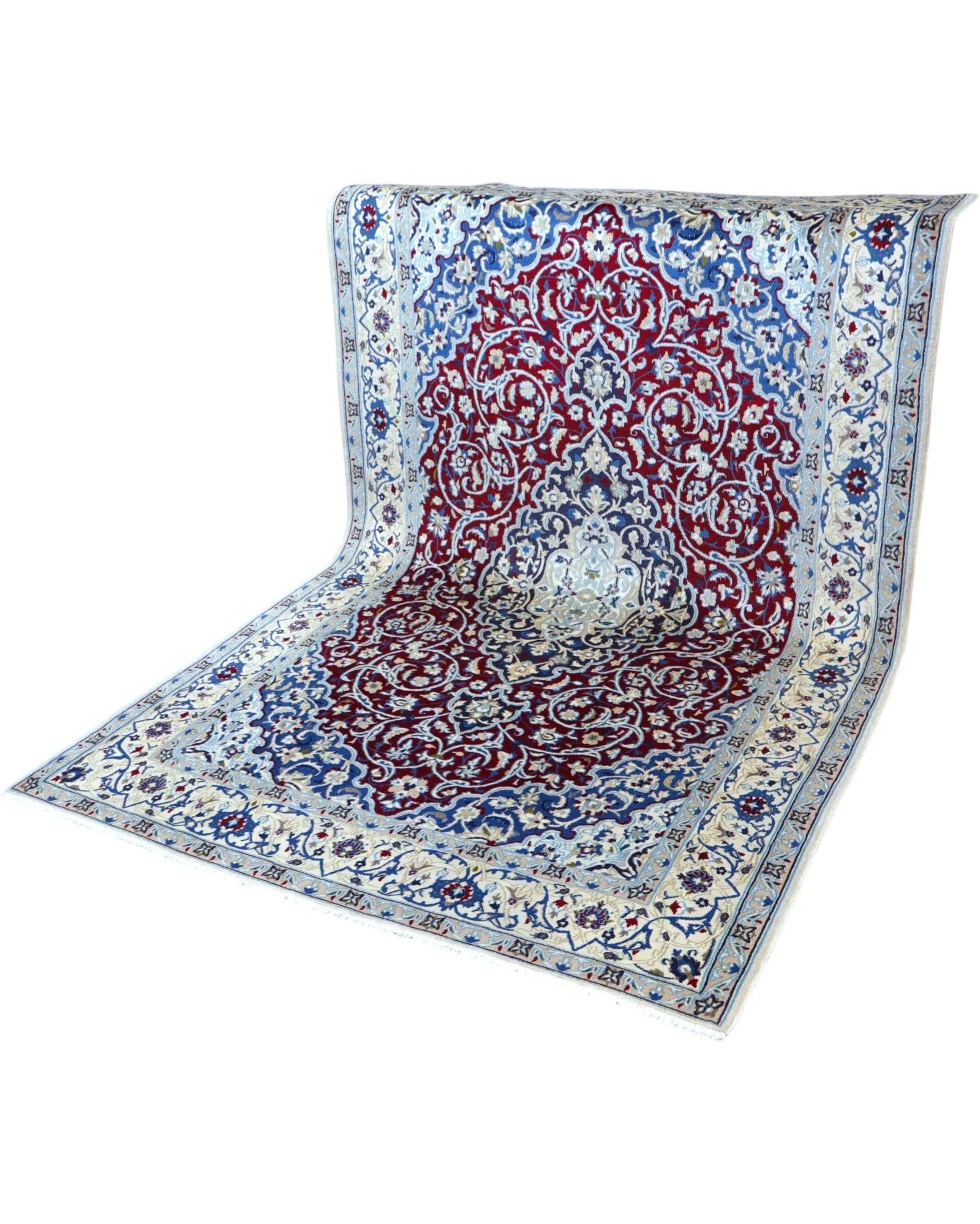 Nain Persian Rug — hand-knotted, 257 × 161 cm, Wool