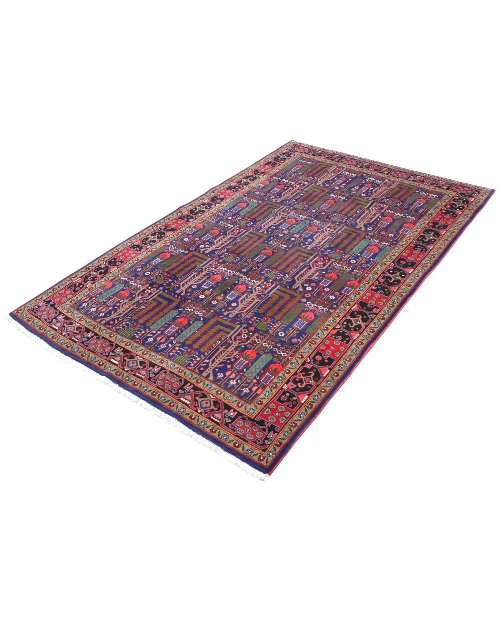 Hand-Knotted Wool Bijar Persian Rug, 254 × 155 cm