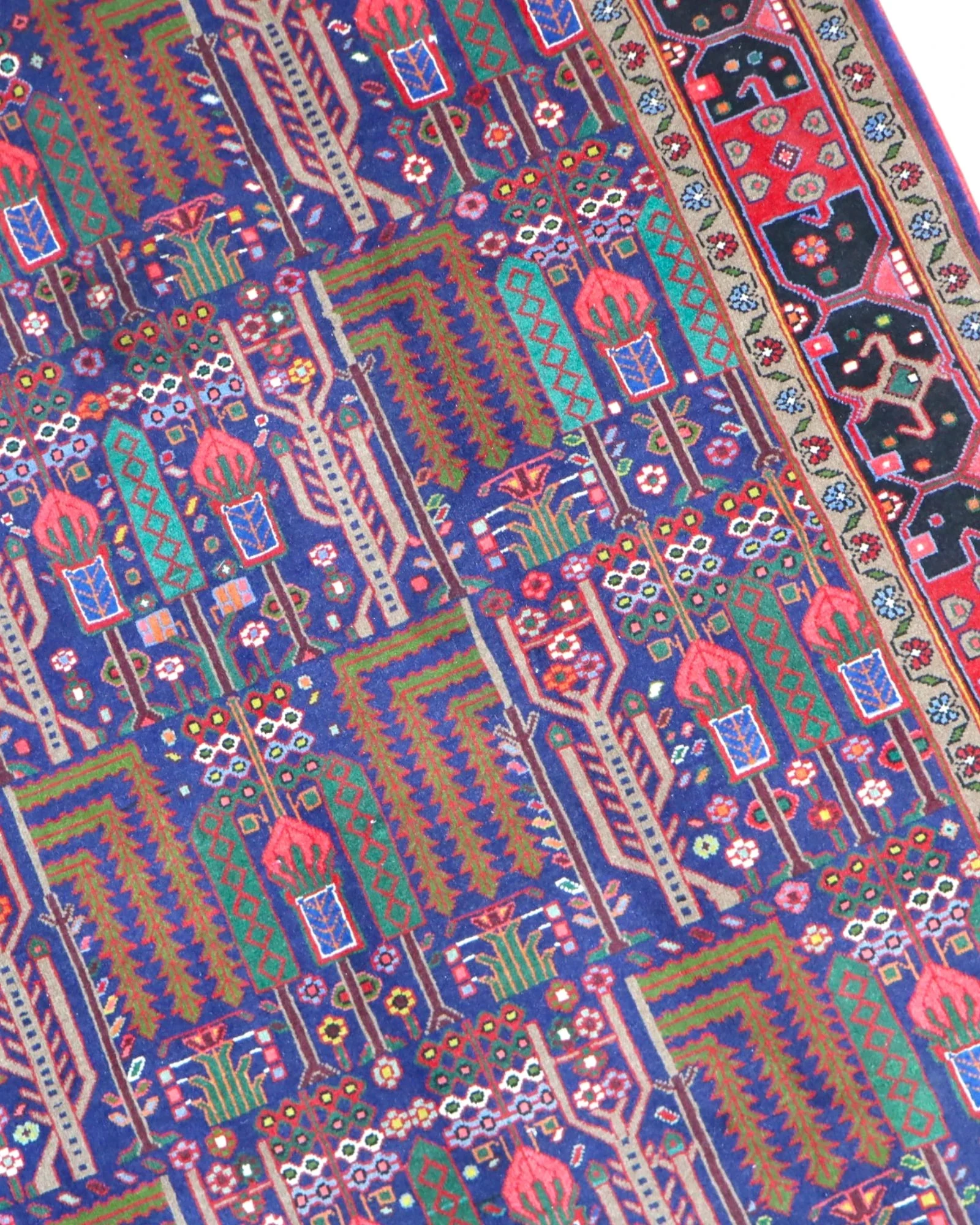 Hand-Knotted Wool Bijar Persian Rug, 254 × 155 cm