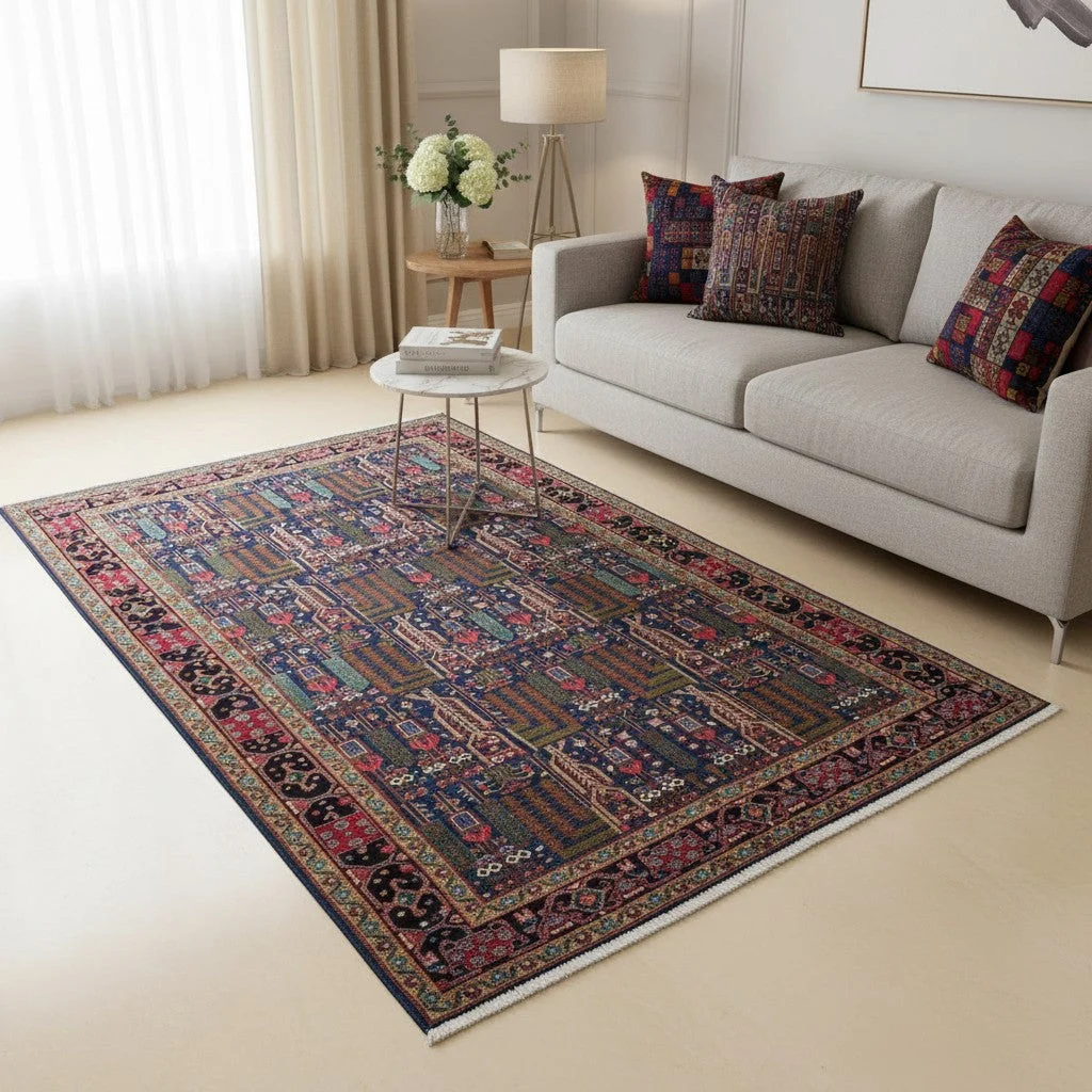 Hand-Knotted Wool Bijar Persian Rug, 254 × 155 cm