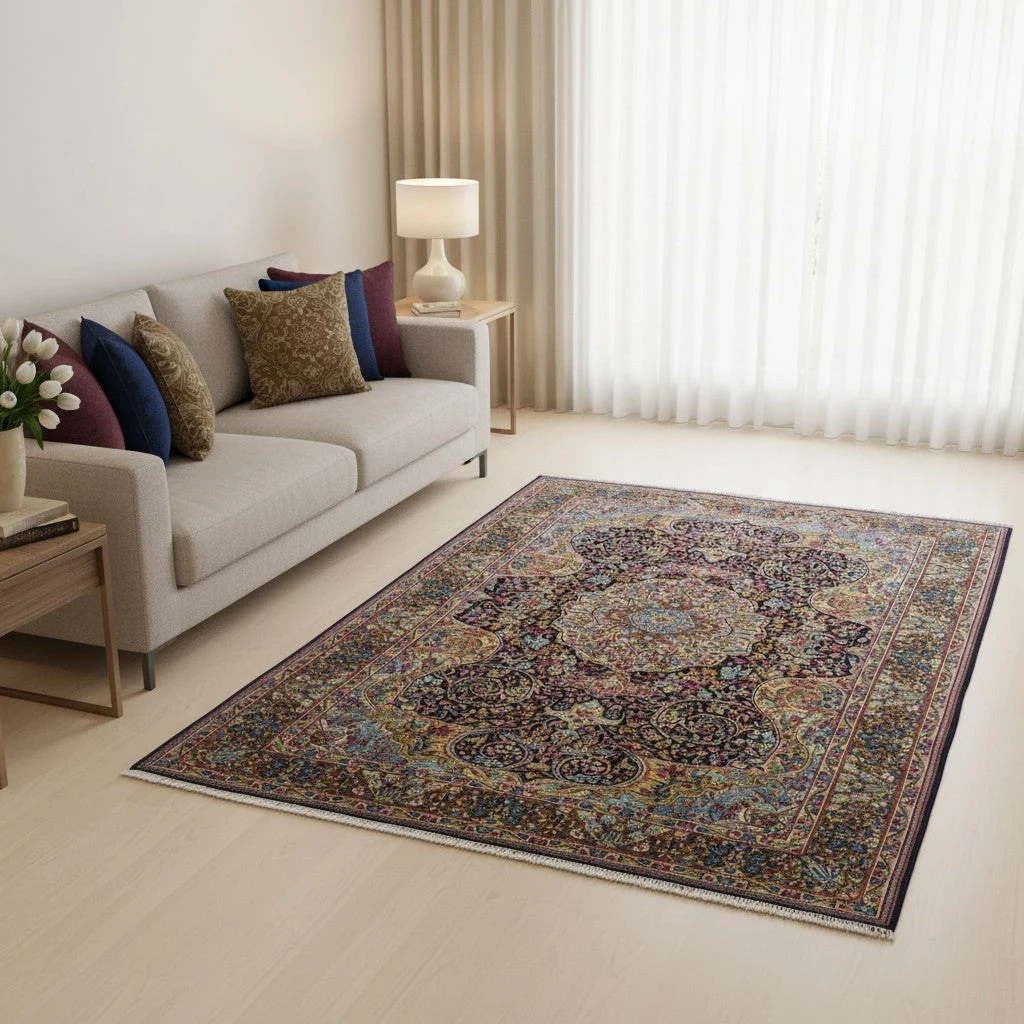Kerman Persian Rug 244 × 158 cm, Wool, hand-knotted