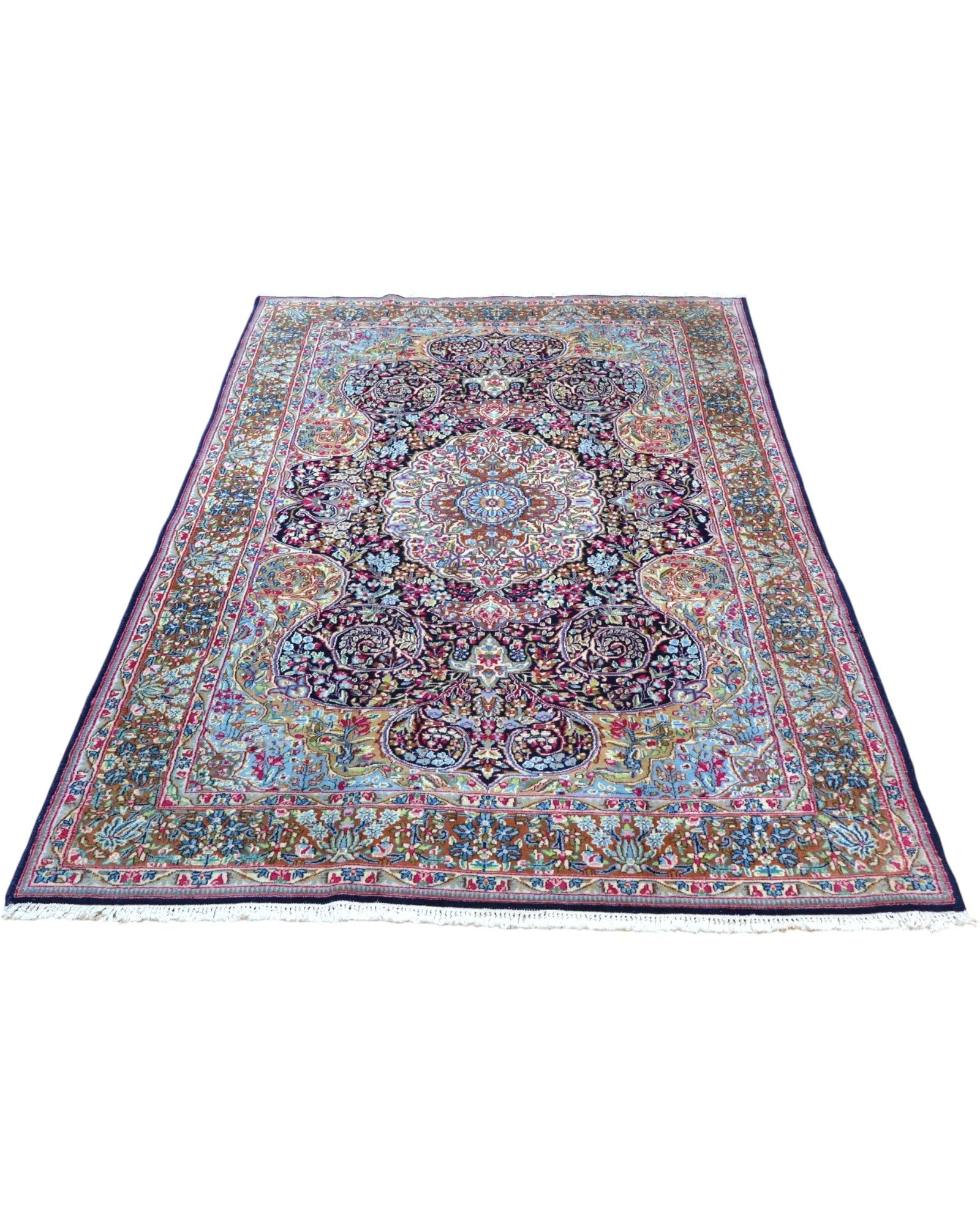 Kerman Persian Rug 244 × 158 cm, Wool, hand-knotted
