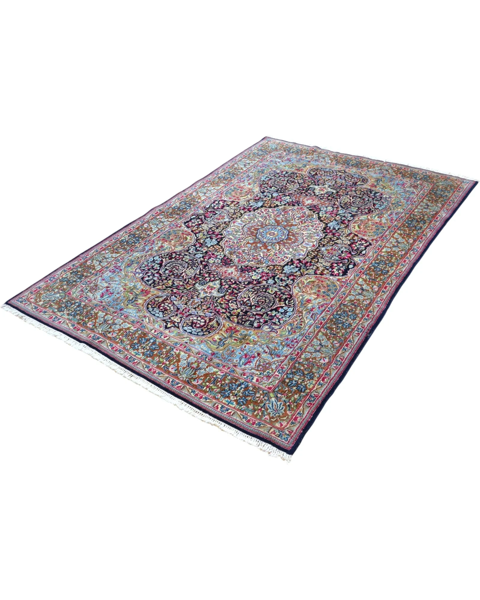 Kerman Persian Rug 244 × 158 cm, Wool, hand-knotted