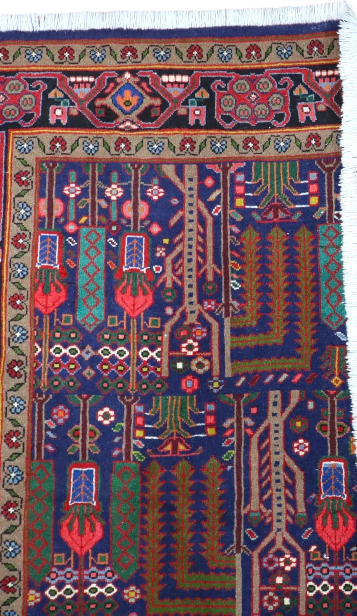 Hand-Knotted Wool Bijar Persian Rug, 254 × 155 cm
