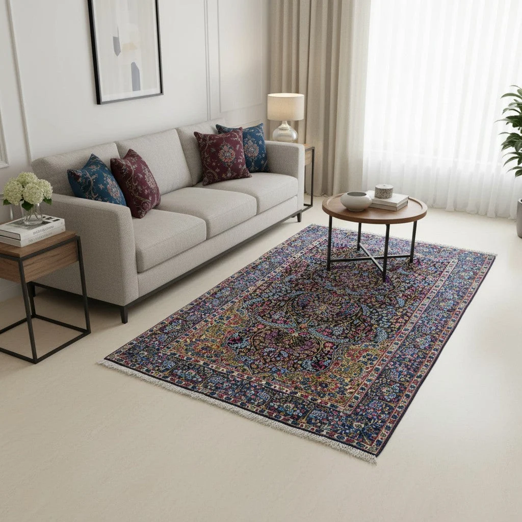 Kerman Persian Rug 247 × 153 cm, Wool, hand-knotted