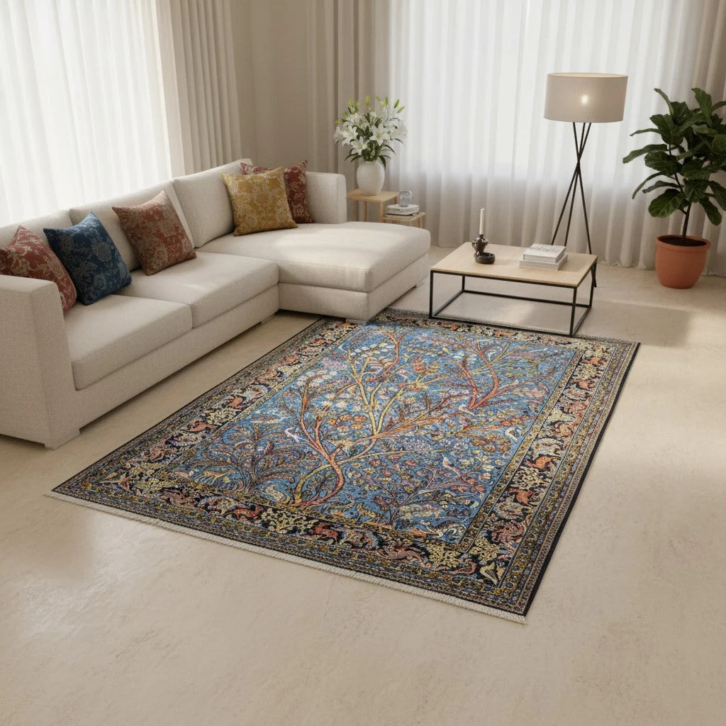 Qom Persian Rug 281 × 180 cm, Wool, hand-knotted
