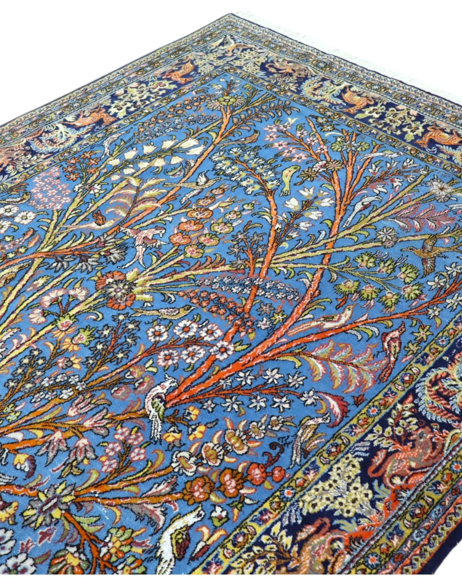 Qom Persian Rug 281 × 180 cm, Wool, hand-knotted