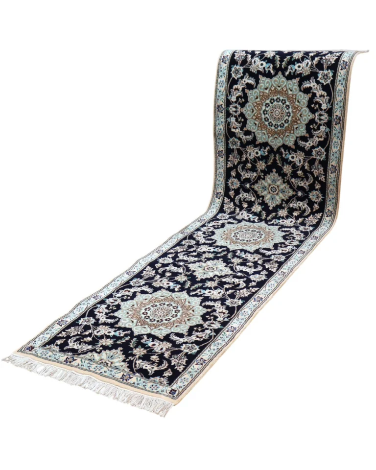 Nain Persian Rug 294 × 81 cm, Wool & Silk, hand-knotted
