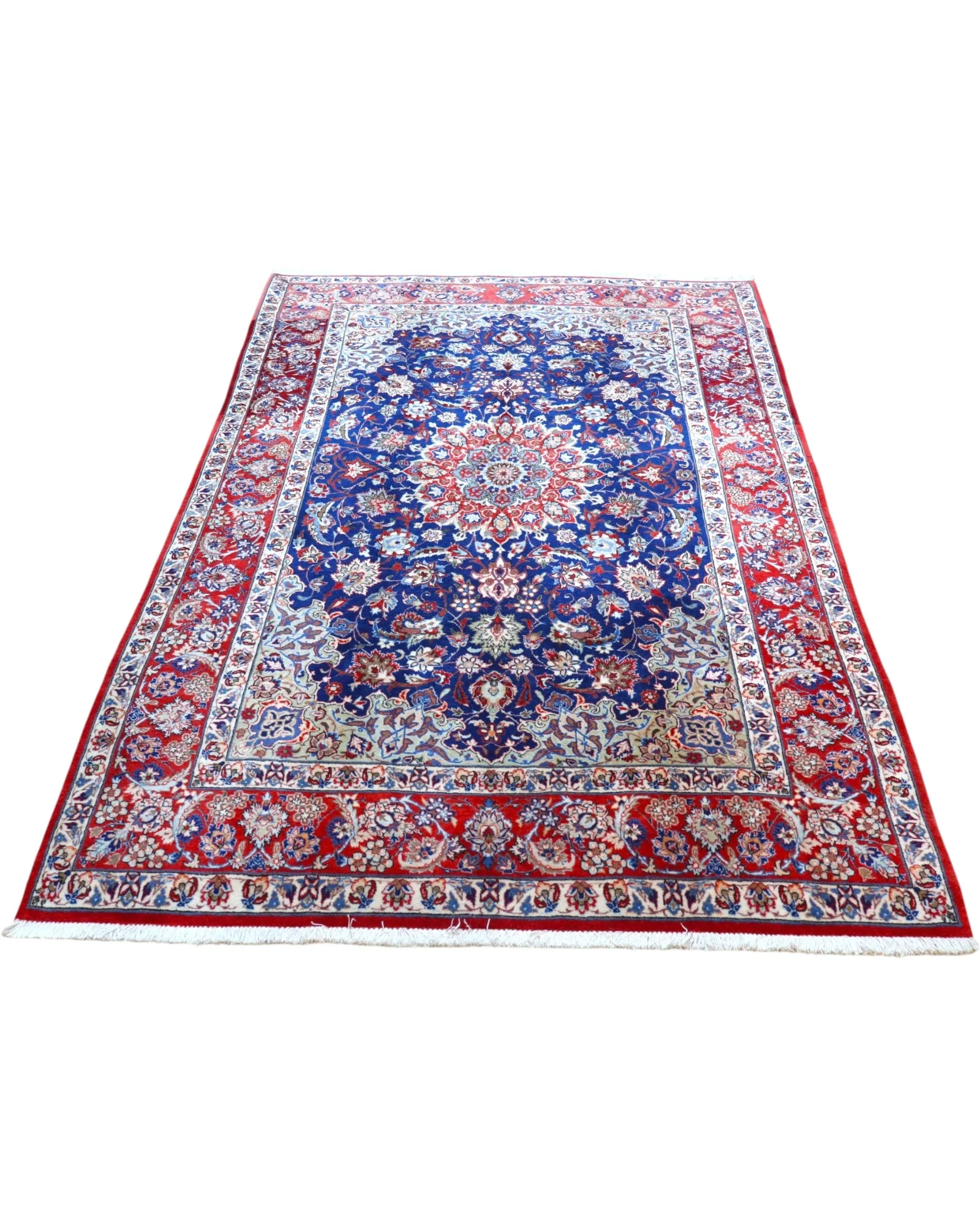 Isfahan Persian Rug — hand-knotted, 247 × 156 cm, Wool