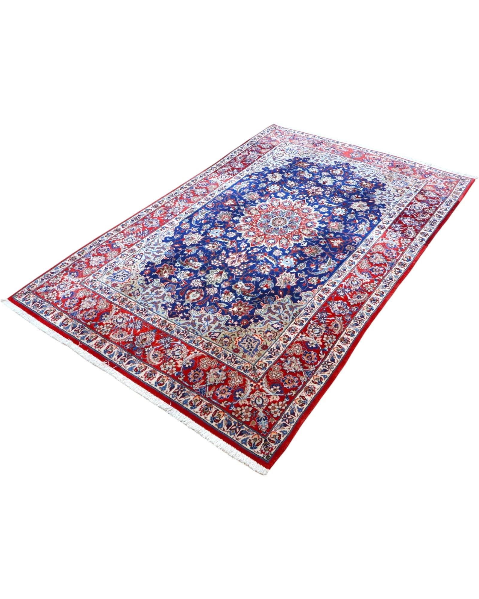 Isfahan Persian Rug — hand-knotted, 247 × 156 cm, Wool