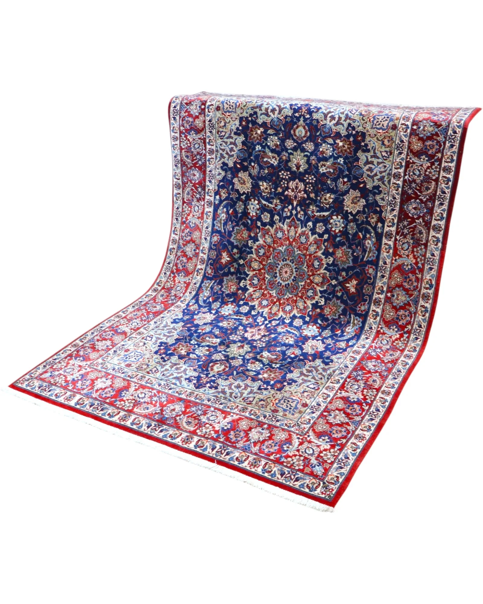 Isfahan Persian Rug — hand-knotted, 247 × 156 cm, Wool