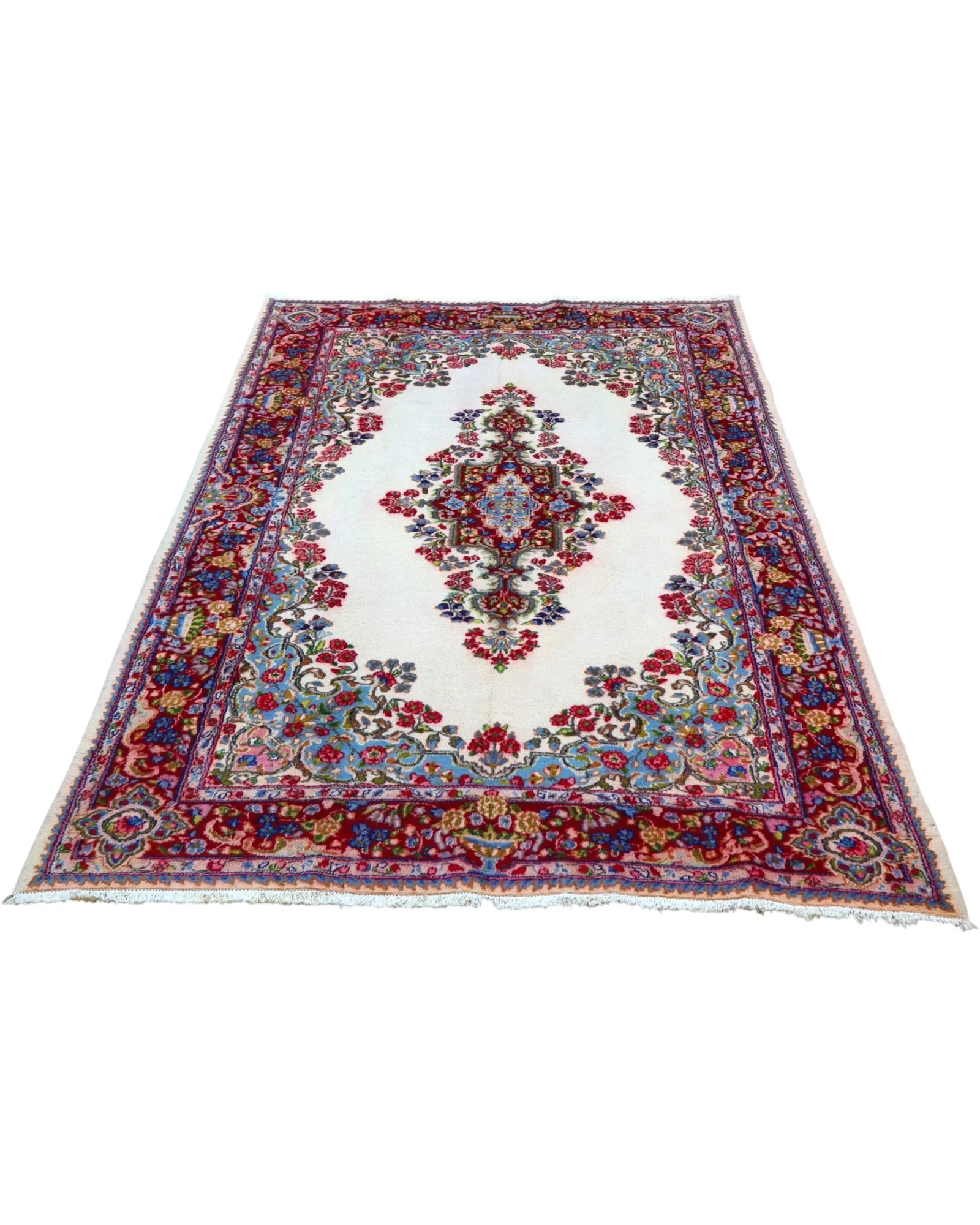 Kerman Persian Rug — hand-knotted, Wool