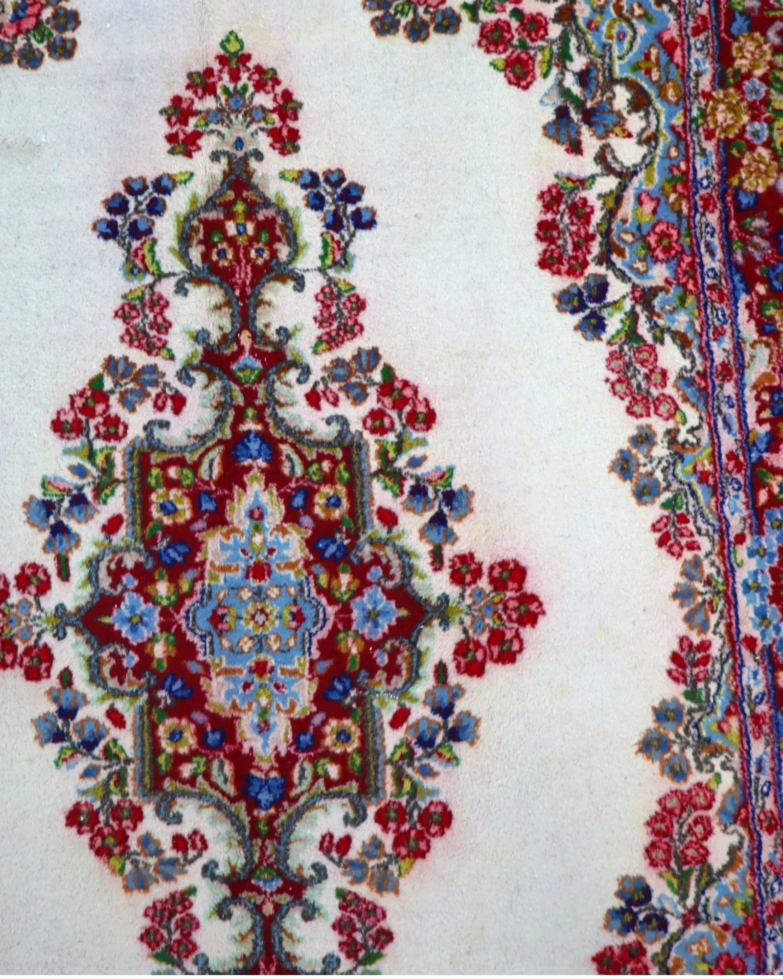 Kerman Persian Rug — hand-knotted, Wool