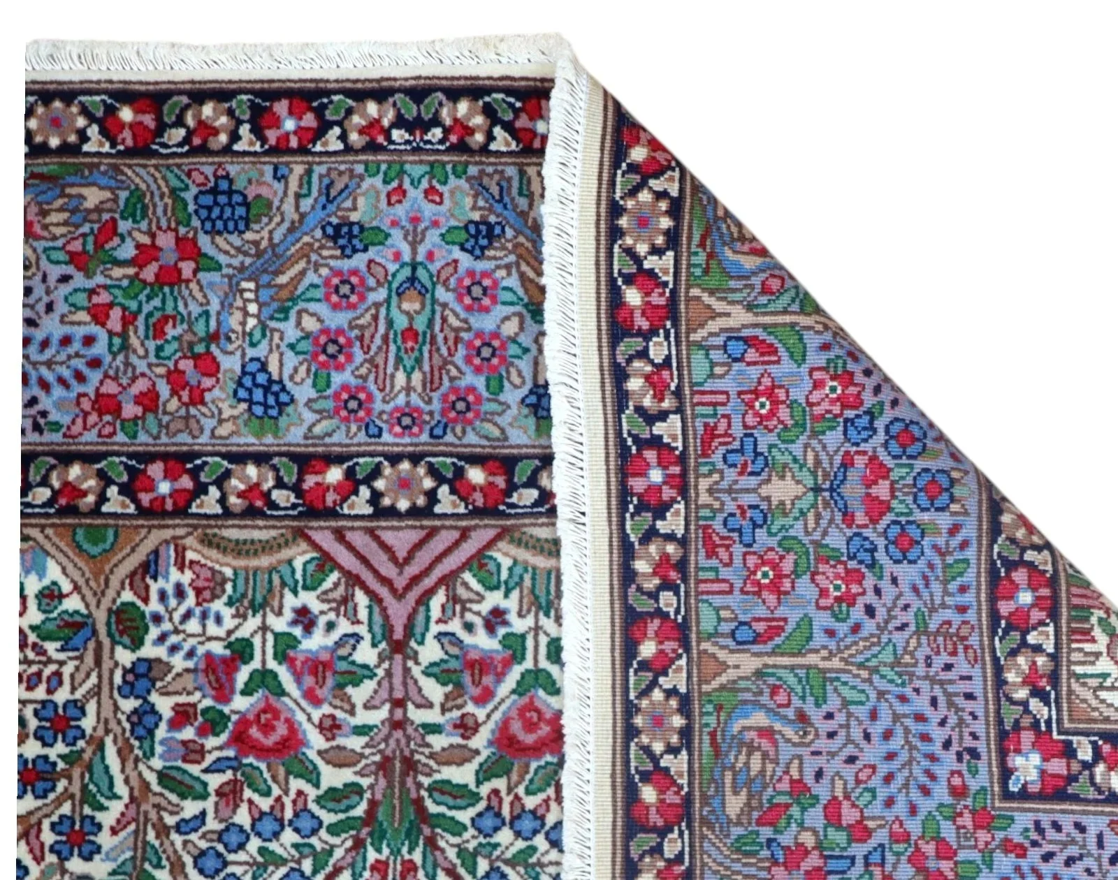 Hand-Knotted Wool Kerman Persian Rug, 243 × 156 cm