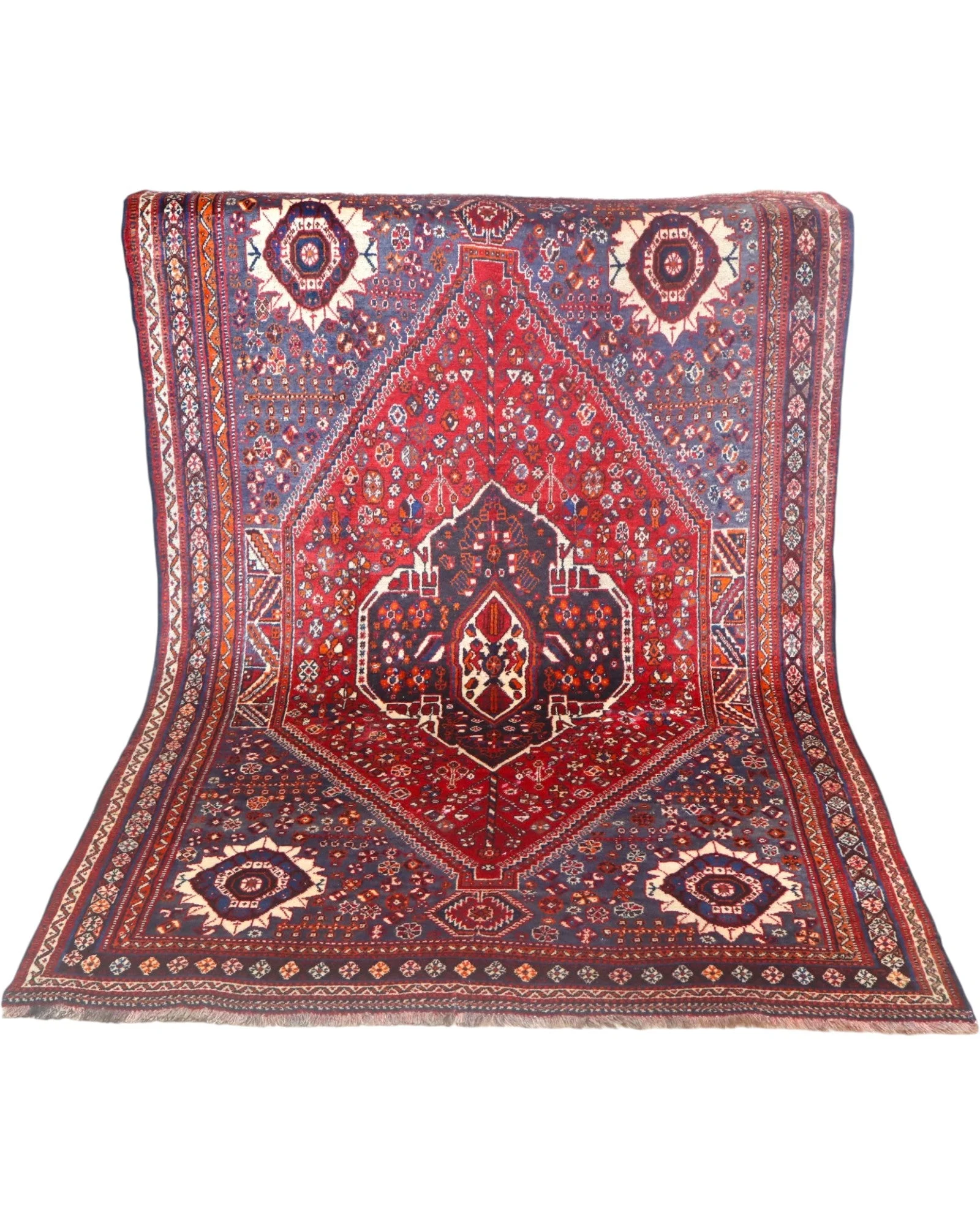 Shiraz Persian Rug 233 × 150 cm, Wool, hand-knotted