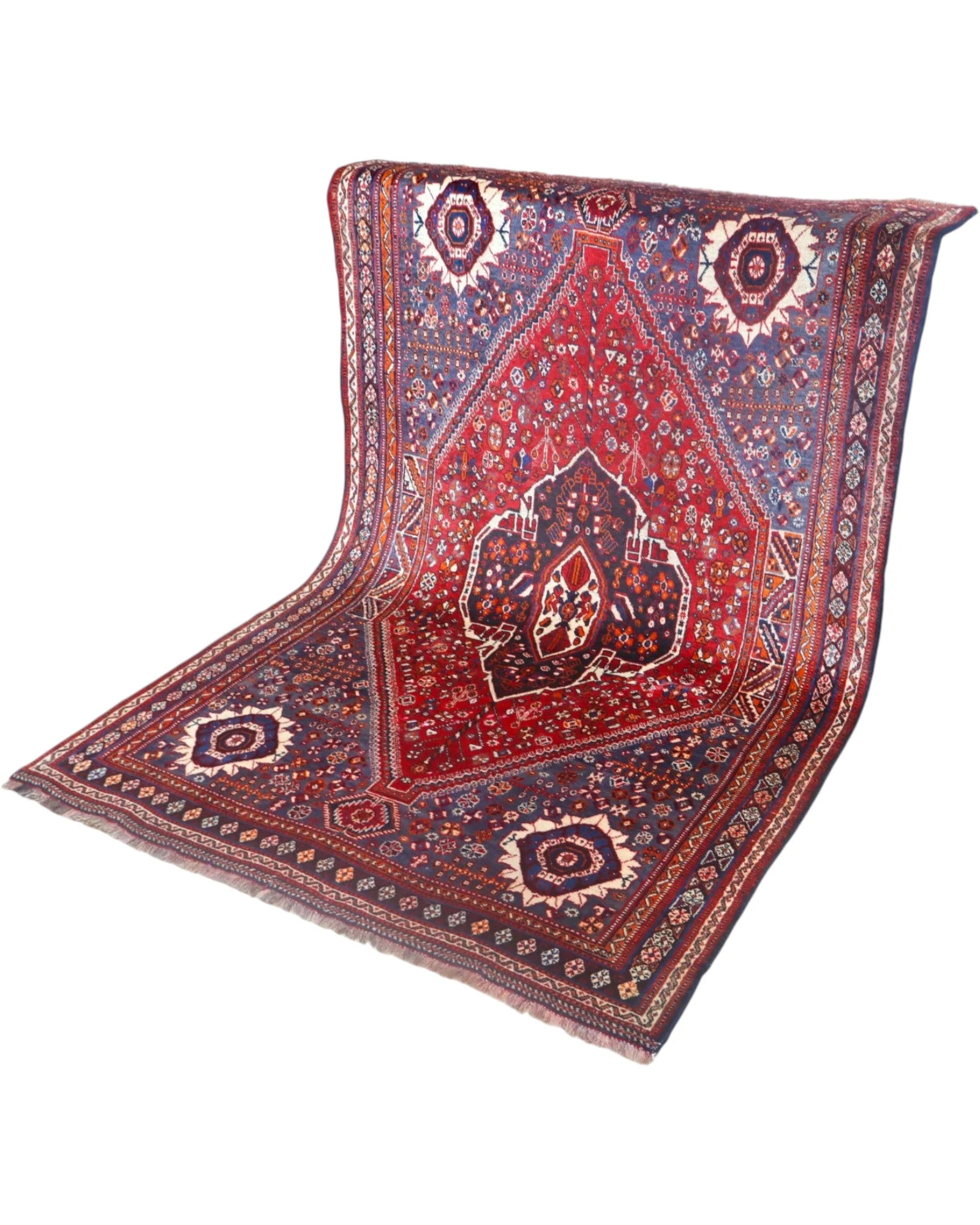 Shiraz Persian Rug 233 × 150 cm, Wool, hand-knotted