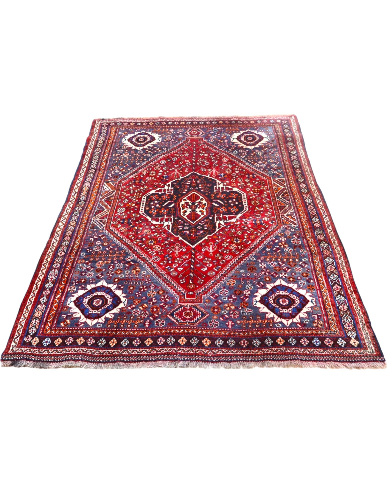 Shiraz Persian Rug 233 × 150 cm, Wool, hand-knotted