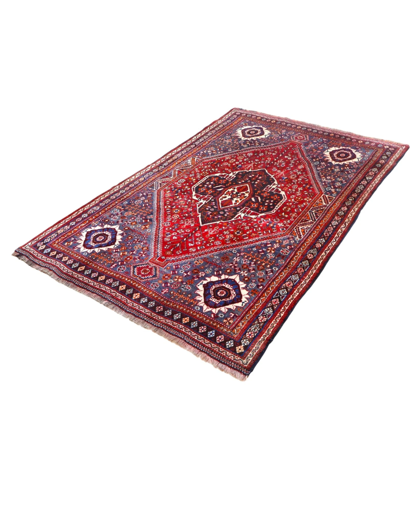 Shiraz Persian Rug 233 × 150 cm, Wool, hand-knotted