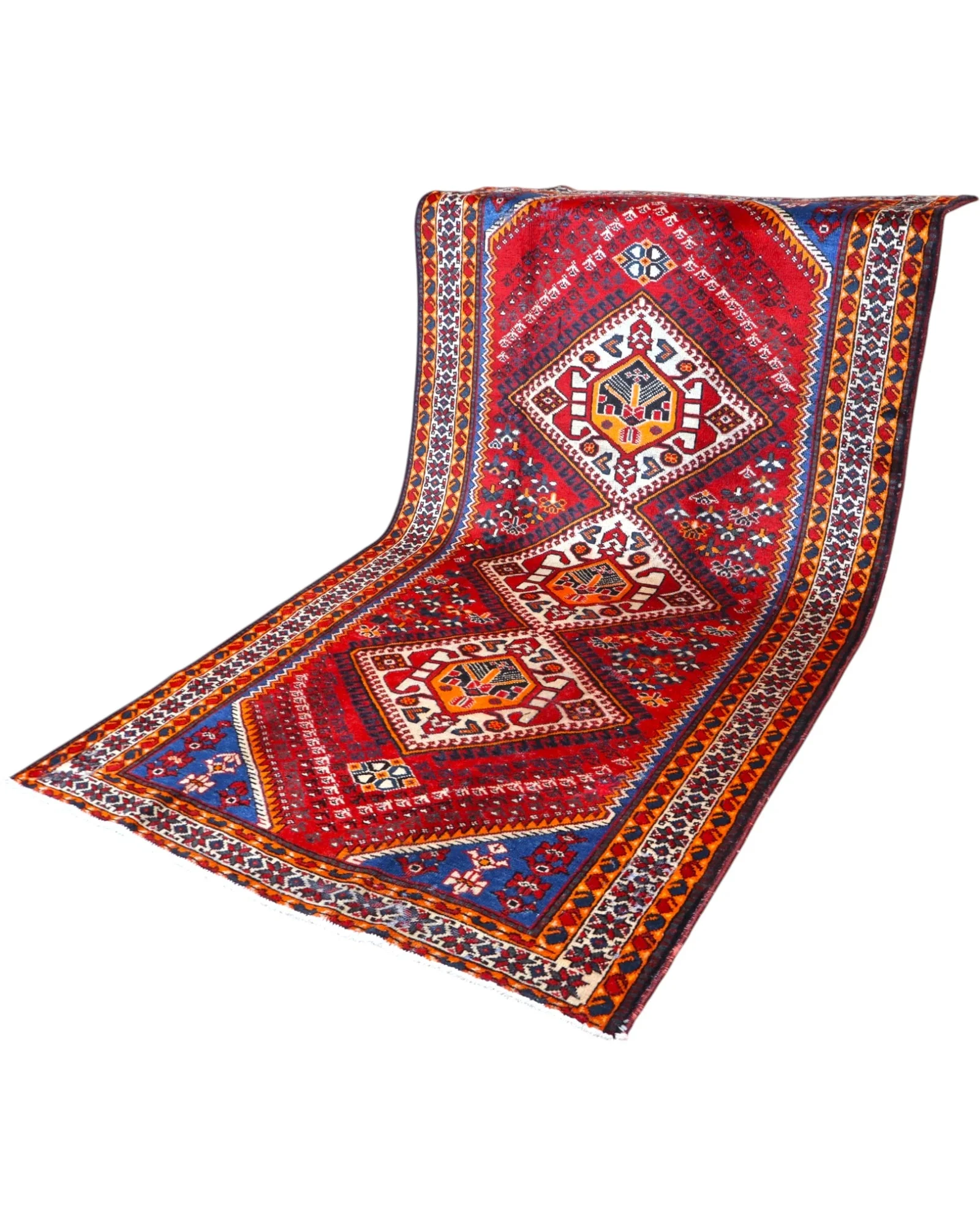 Shiraz Persian Rug 298 × 161 cm, Wool, hand-knotted