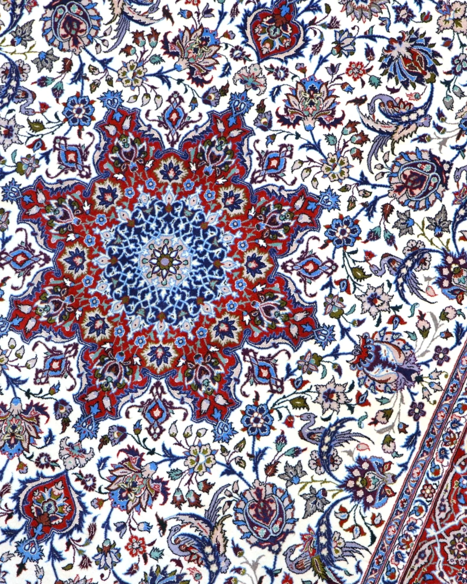 Isfahan Persian Rug — hand-knotted, 238 × 154 cm, Wool & Silk