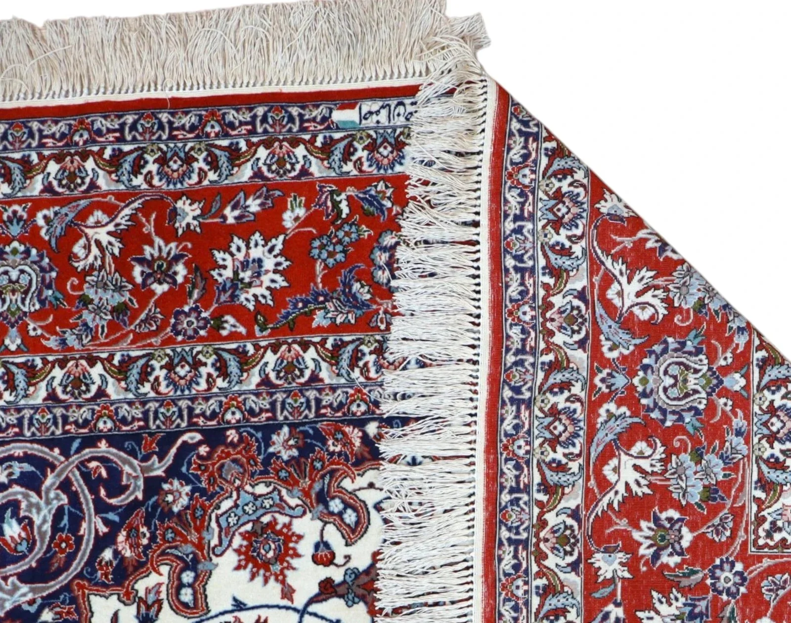 Isfahan Persian Rug 238 × 154 cm, Wool & Silk, hand-knotted
