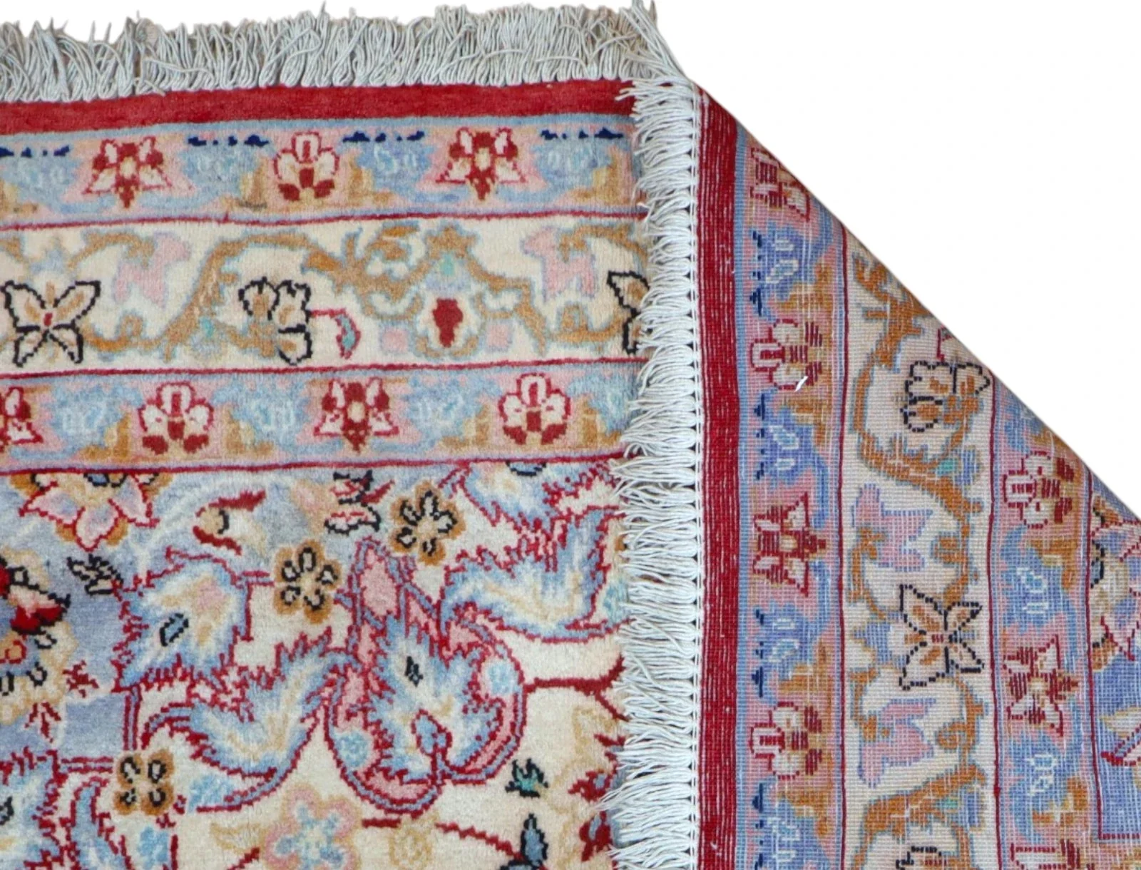Isfahan Persian Rug — hand-knotted, 230 × 141 cm, Wool & Silk