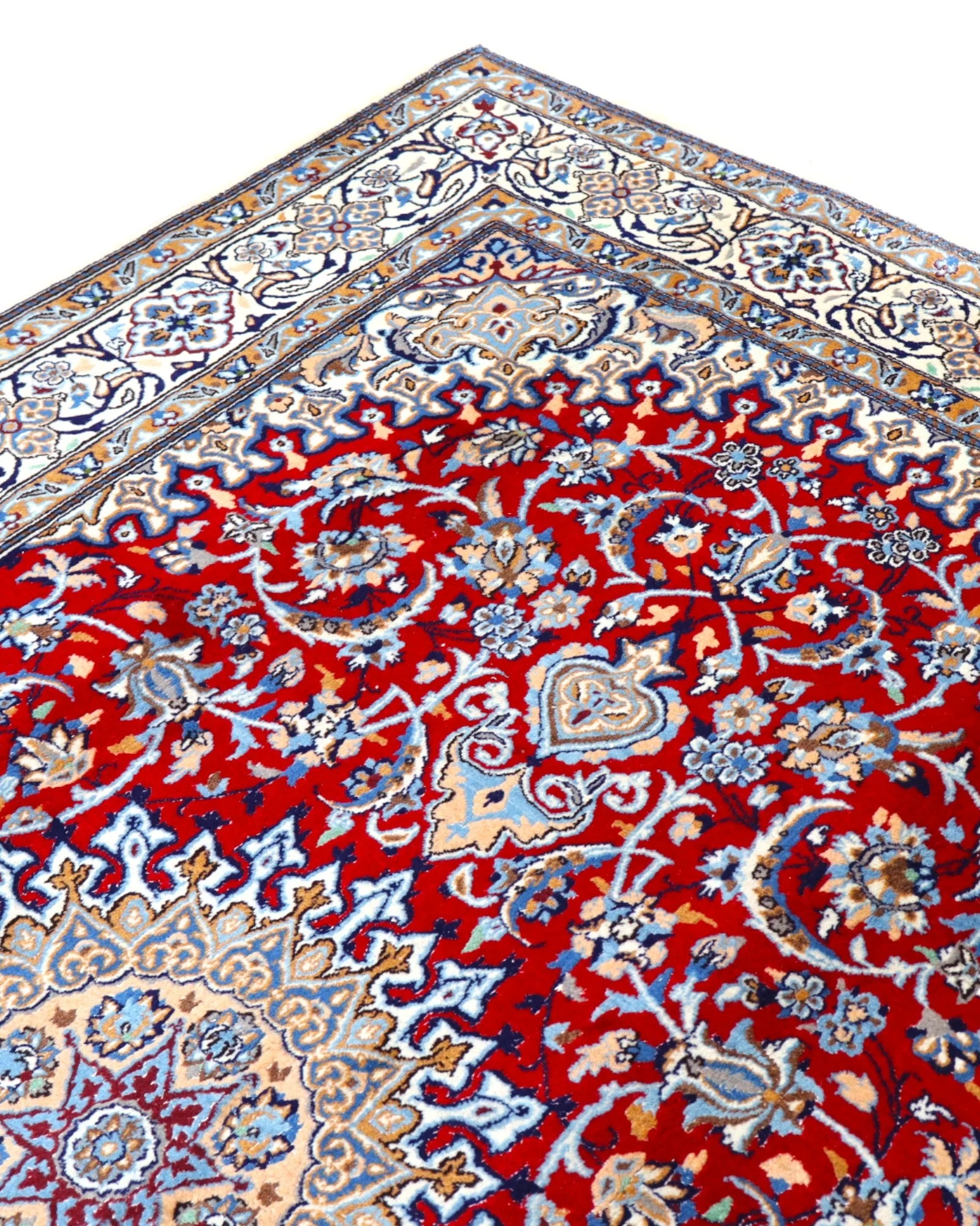 Nain Persian Rug — hand-knotted, 302 × 201 cm, Wool & Silk
