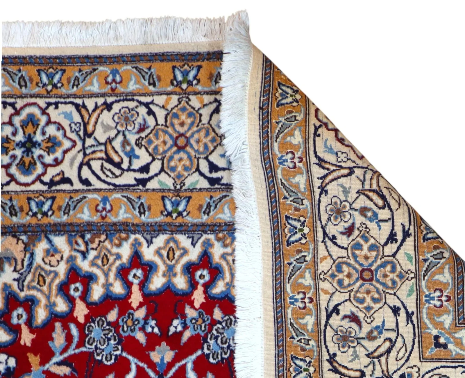 Nain Persian Rug — hand-knotted, 302 × 201 cm, Wool & Silk