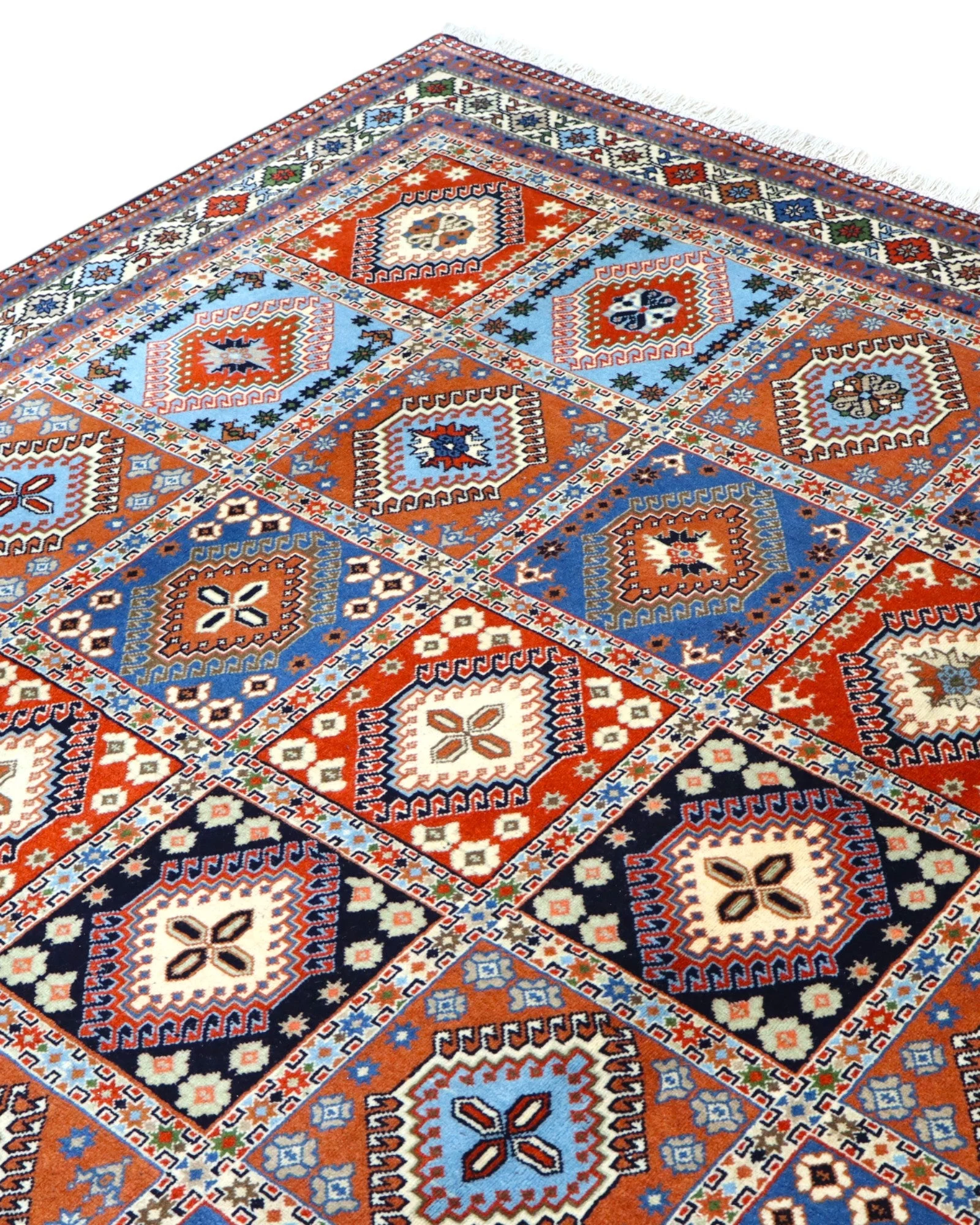 Hand-Knotted Wool Persian Rug, 290 × 204 cm