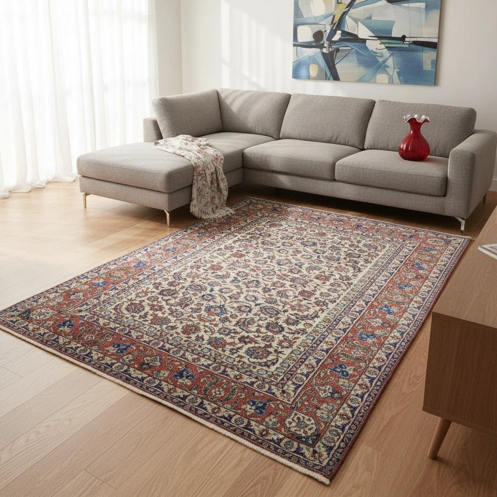 Isfahan Persian Rug 322 × 216 cm, Wool, hand-knotted