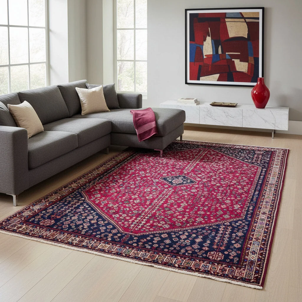 Hand-Knotted Wool Persian Rug, 301 × 200 cm