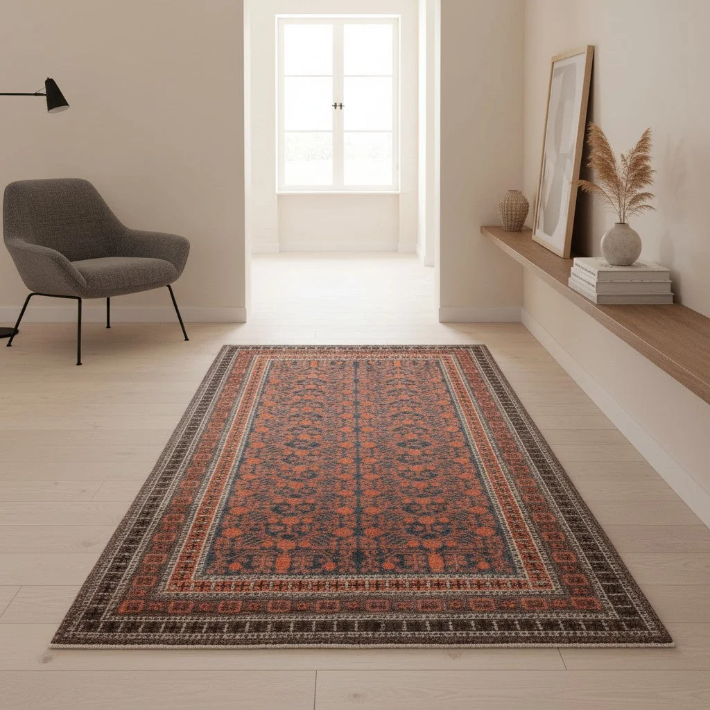 Baluch Persian Rug — hand-knotted, 376 × 191 cm, Wool
