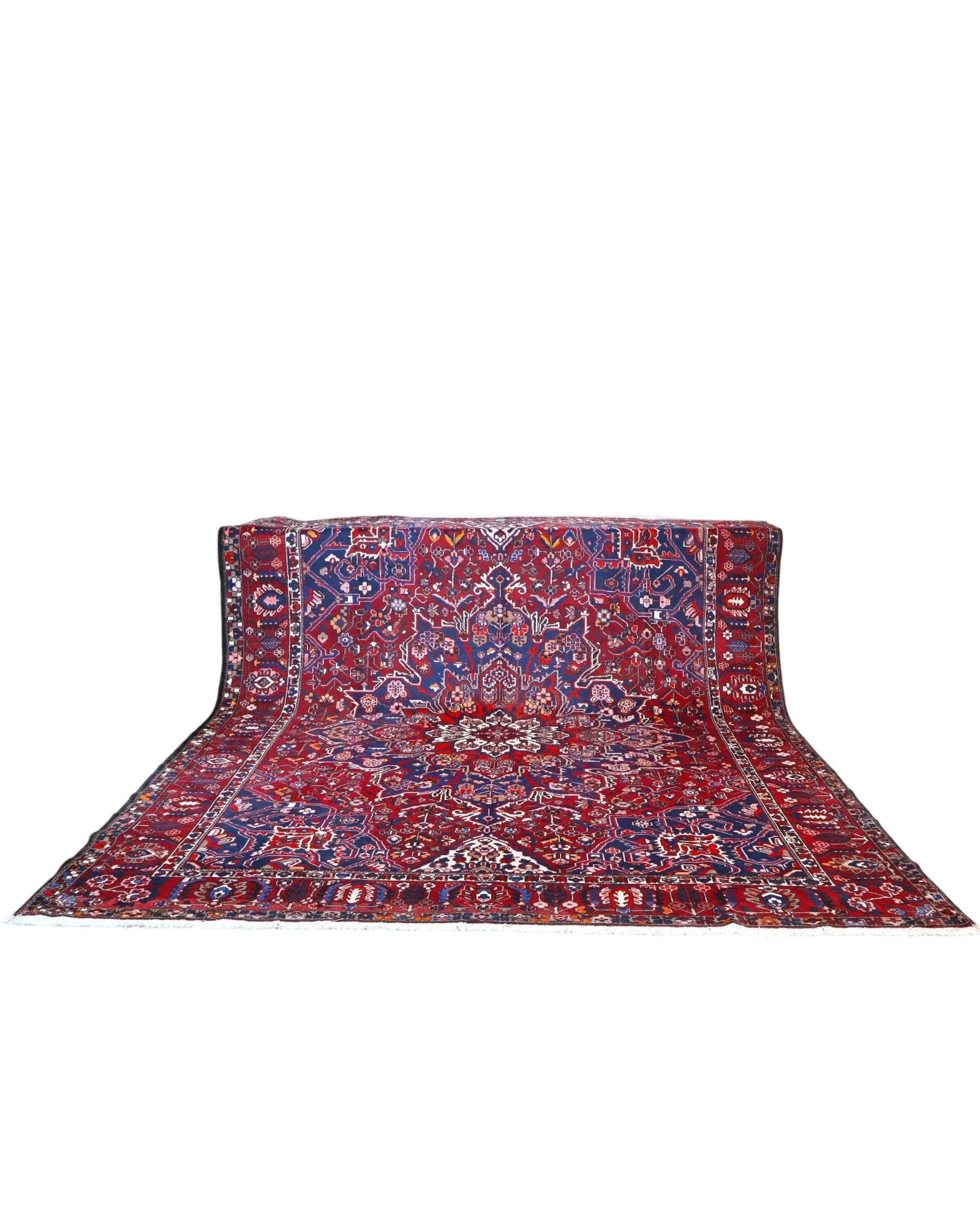 Hand-Knotted Wool Persian Rug, 380 × 304 cm