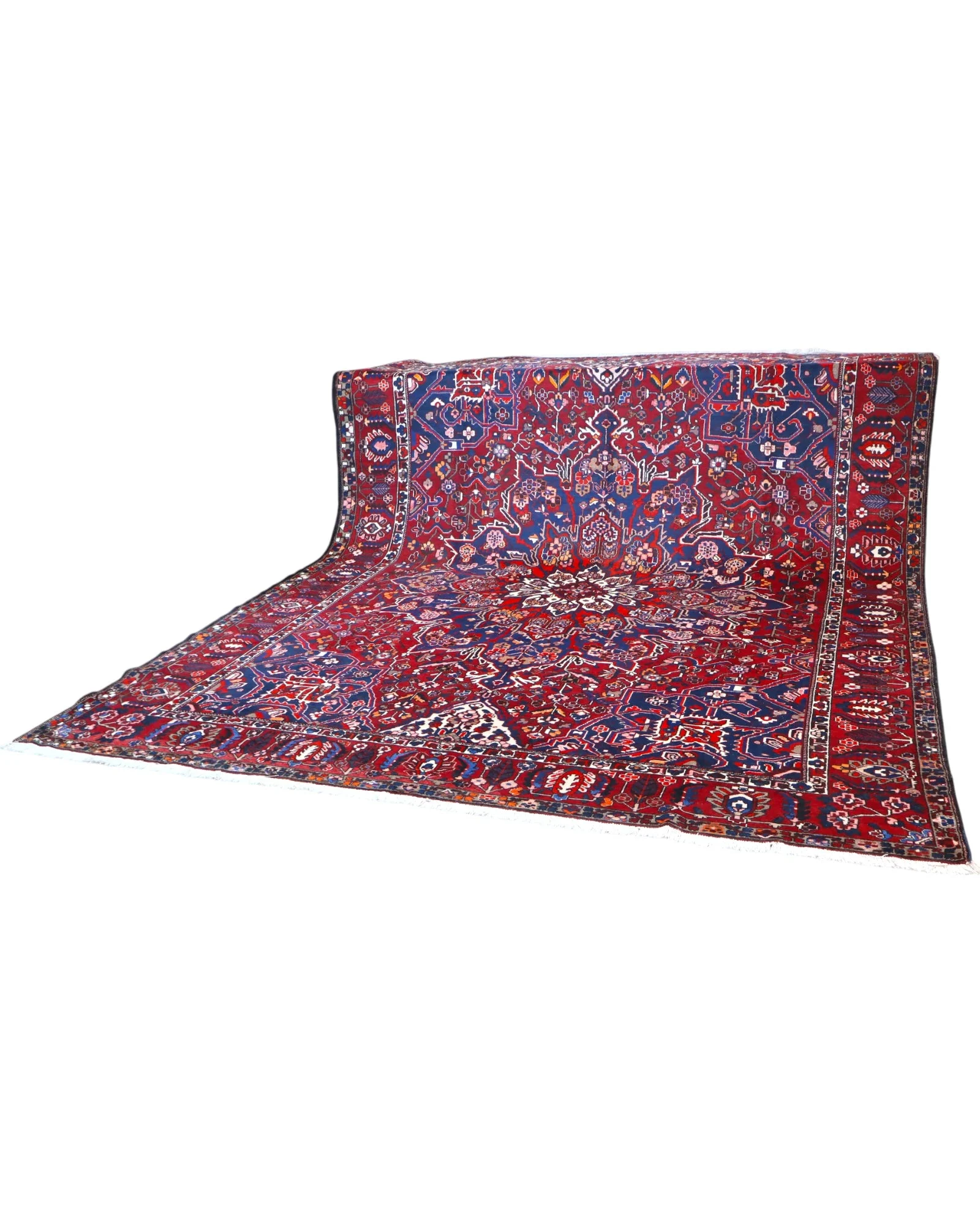Hand-Knotted Wool Persian Rug, 380 × 304 cm