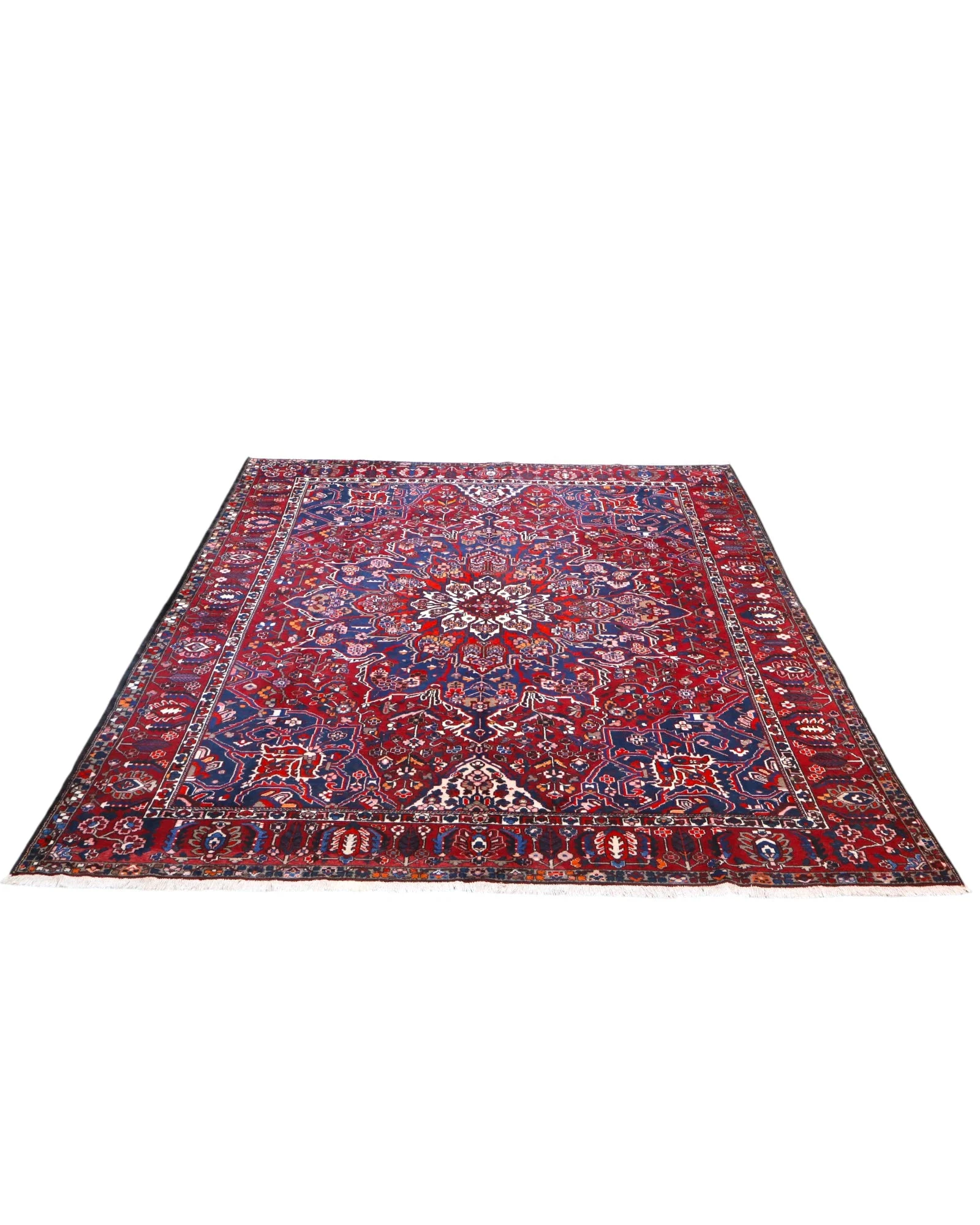 Hand-Knotted Wool Persian Rug, 380 × 304 cm