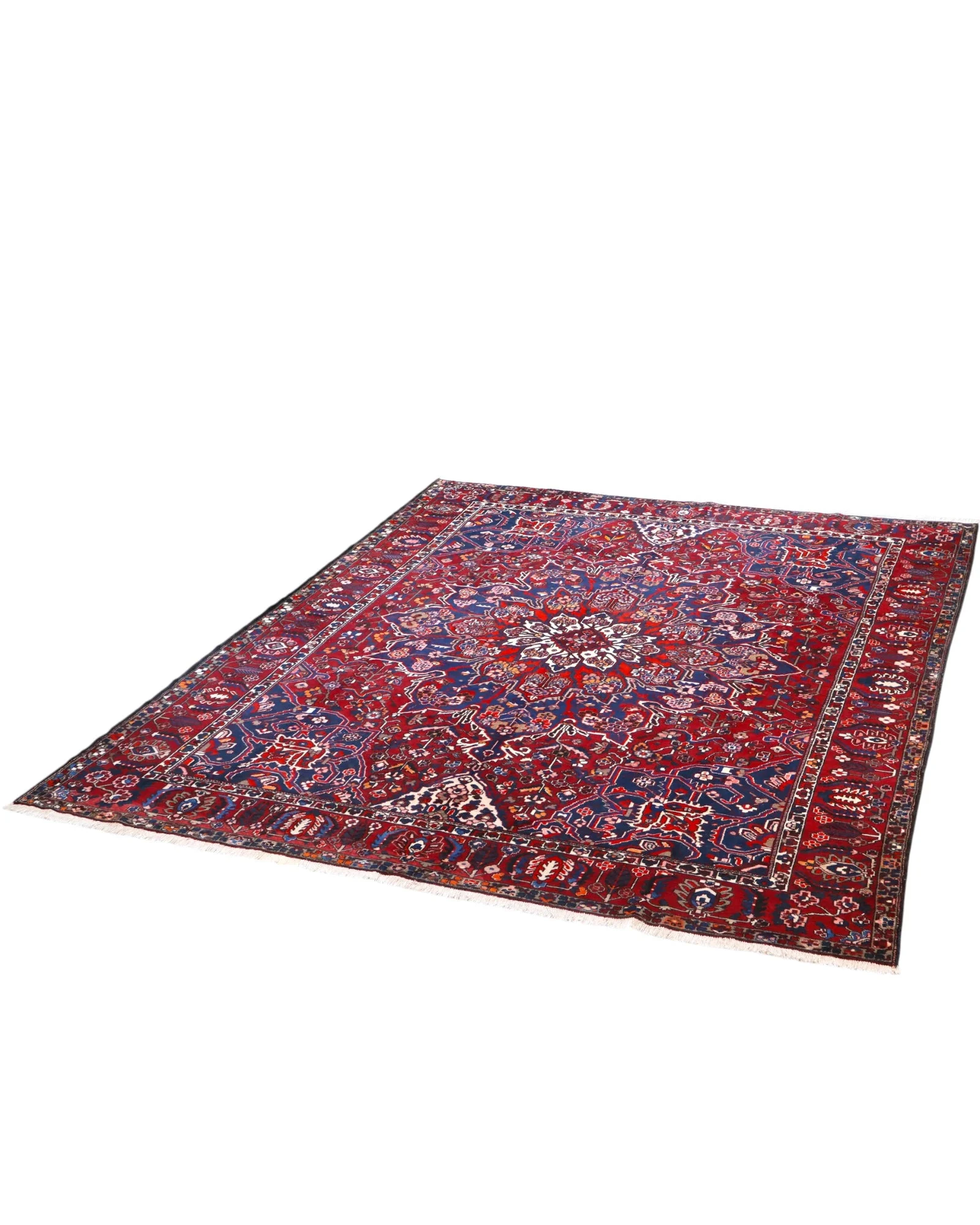 Hand-Knotted Wool Persian Rug, 380 × 304 cm