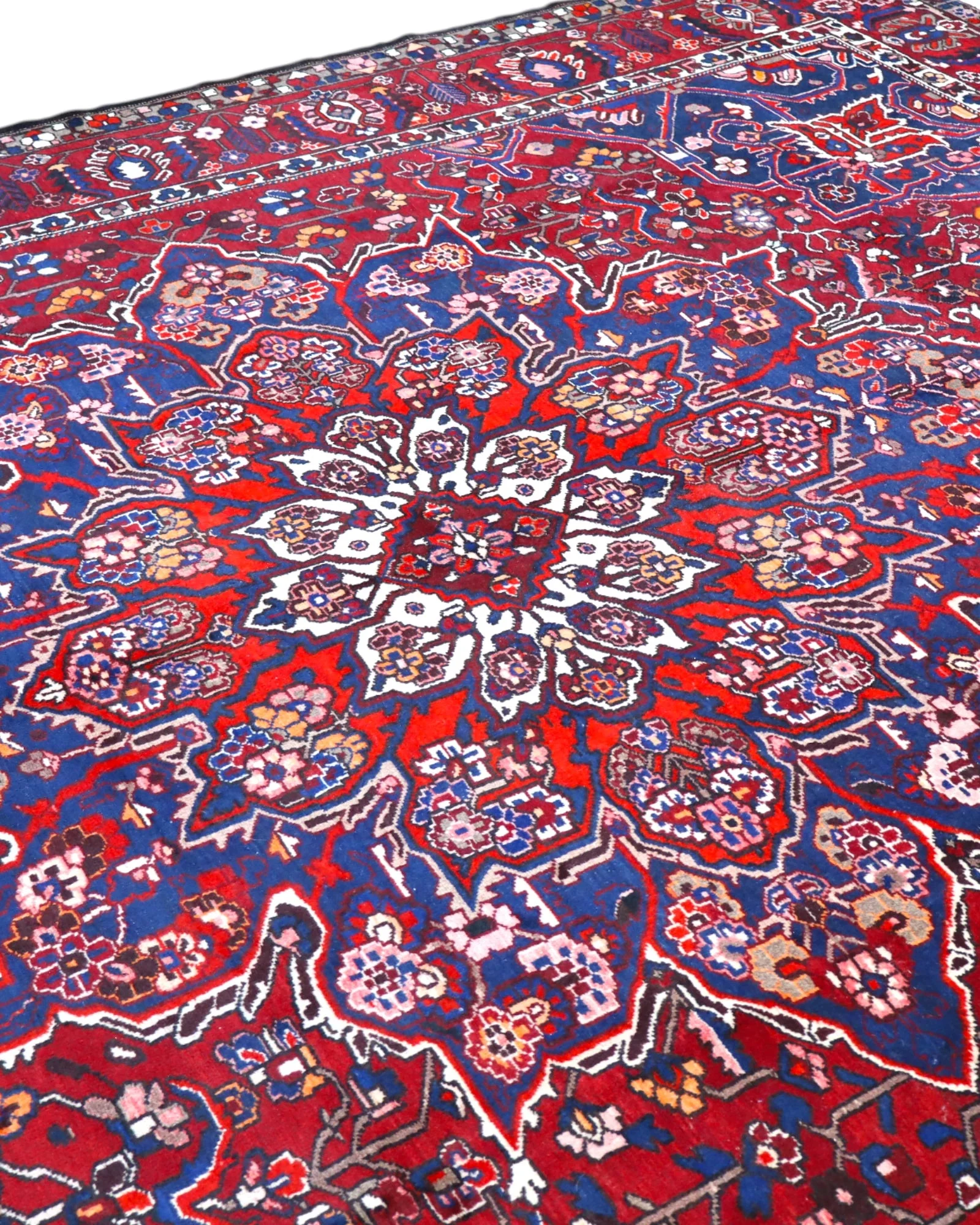 Hand-Knotted Wool Persian Rug, 380 × 304 cm