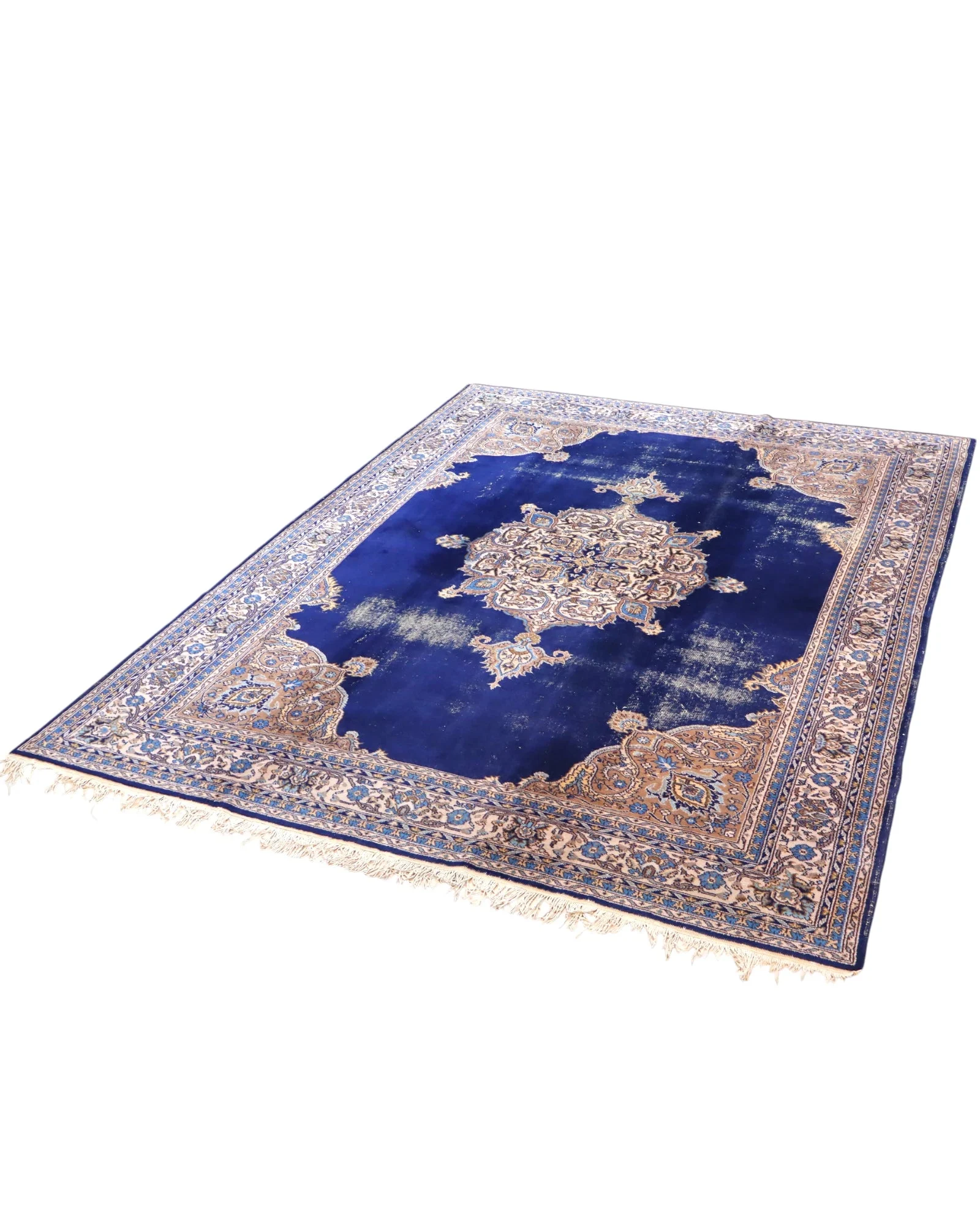 Hand-Knotted Wool Kerman Persian Rug, 348 × 254 cm