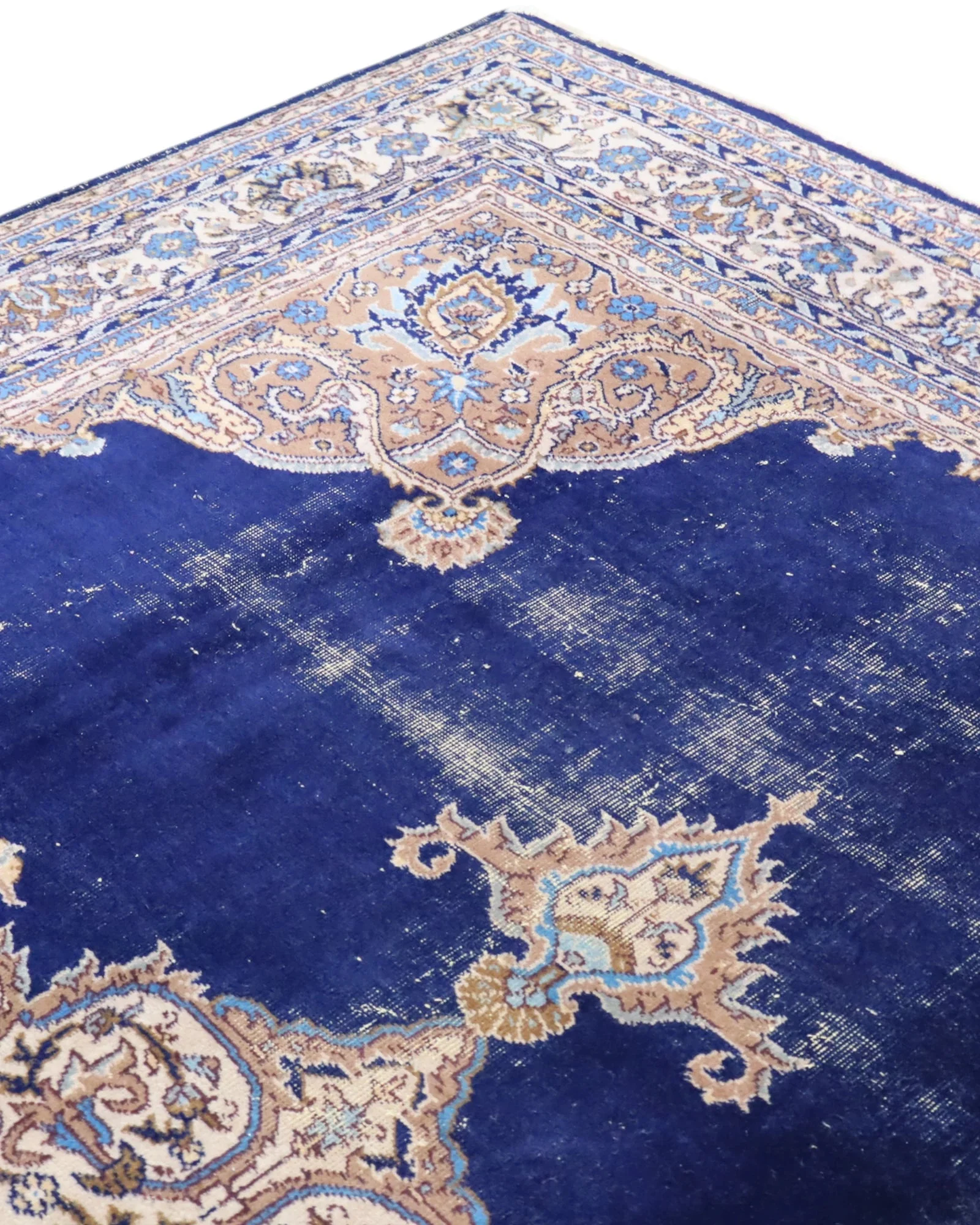 Hand-Knotted Wool Kerman Persian Rug, 348 × 254 cm