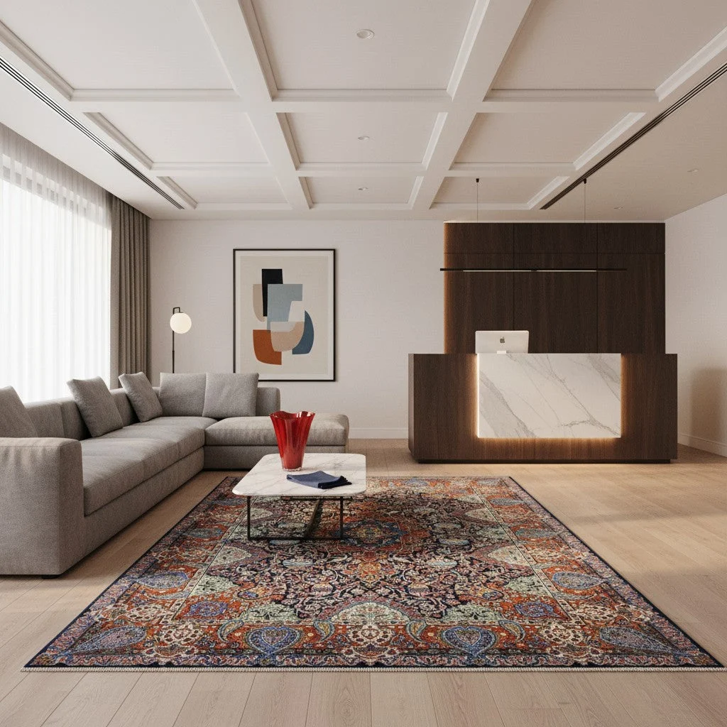 Kashmar Persian Rug 395 × 296 cm, Wool, hand-knotted