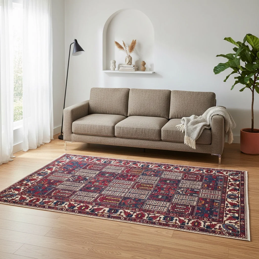 Hand-Knotted Wool Persian Rug, 306 × 211 cm