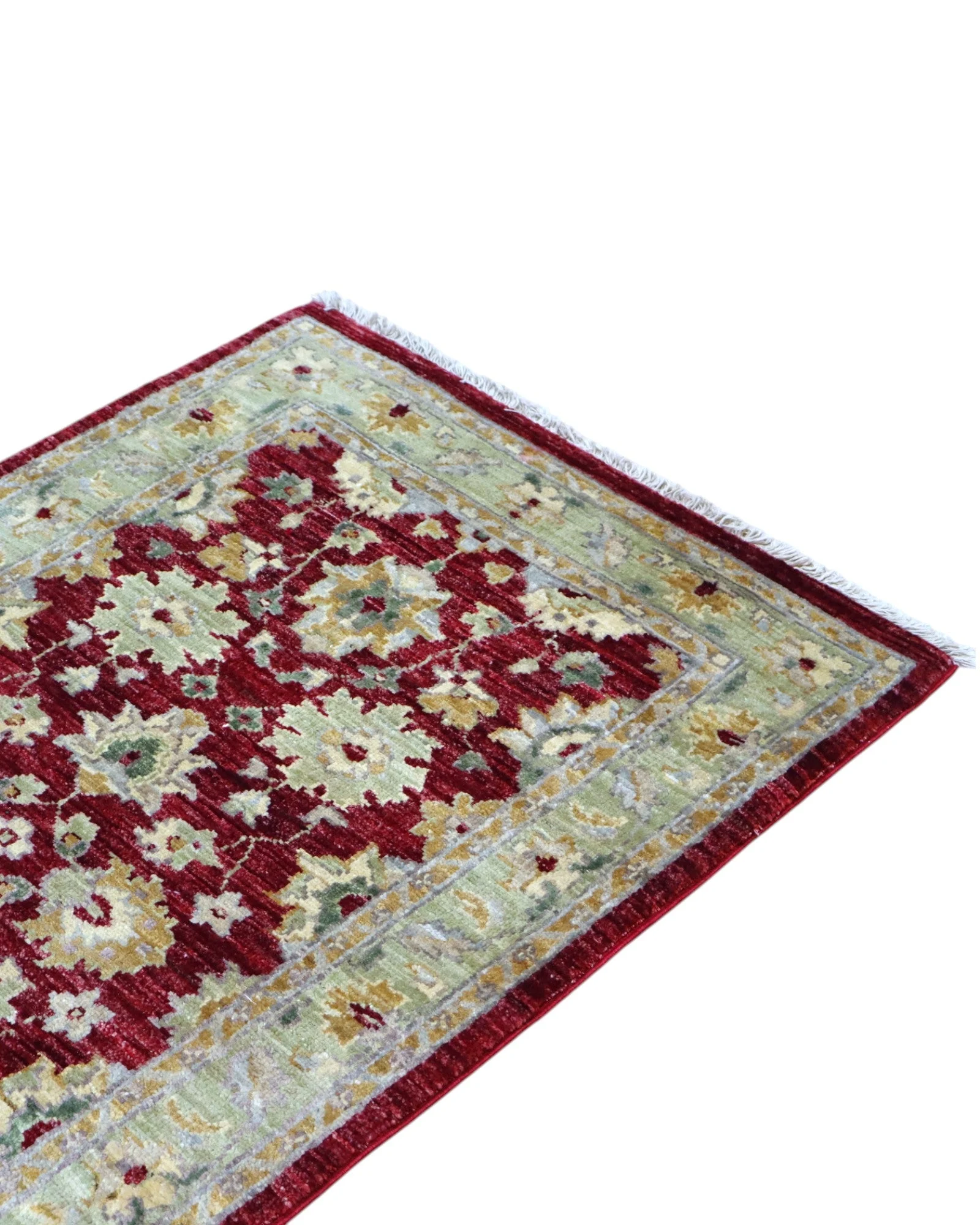 Hand-Knotted Wool Farahan Afghan Rug, 250 × 80 cm