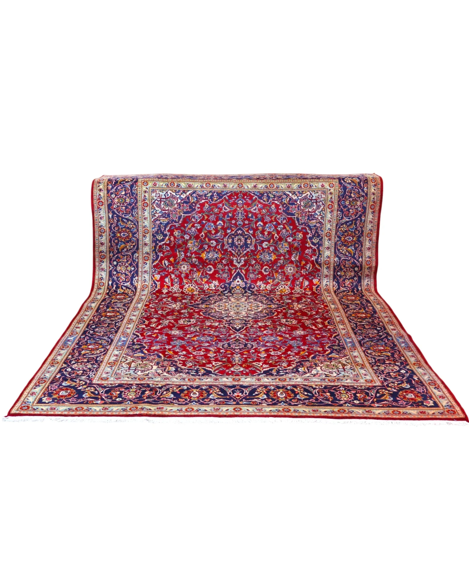 Kashan Persian Rug — hand-knotted, 238 × 247 cm, Wool